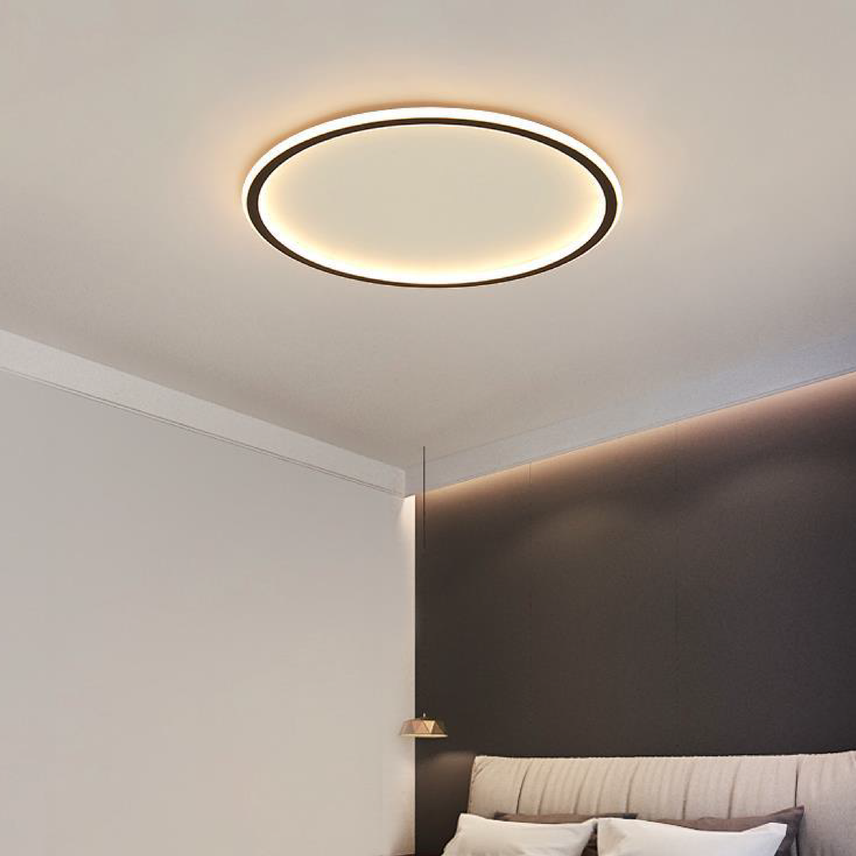 Loftlampe, Rund Skandinavisk LED, Dæmpbar, Aluminium