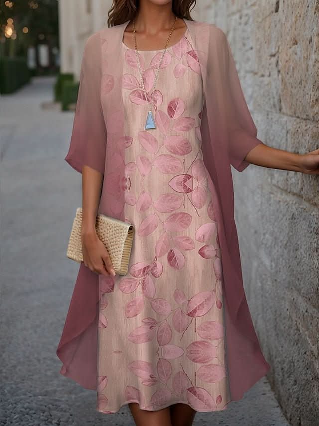 Vibeke | Blühendes elegantes Midi-Kjole
