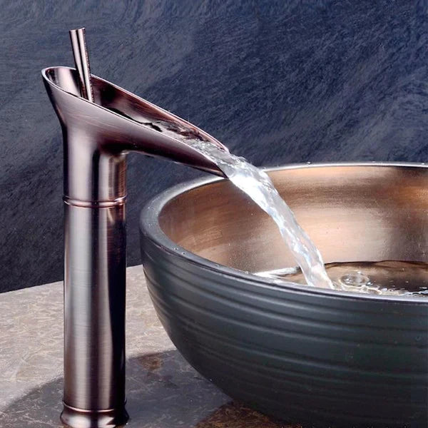 Huck - Waterfall antik håndvaskarmatur til badeværelset messing håndvaskarmatur - - house & garden - {{ product_tags }