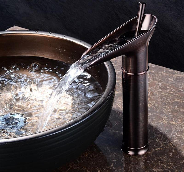 Huck - Waterfall antik håndvaskarmatur til badeværelset messing håndvaskarmatur - - house & garden - {{ product_tags }