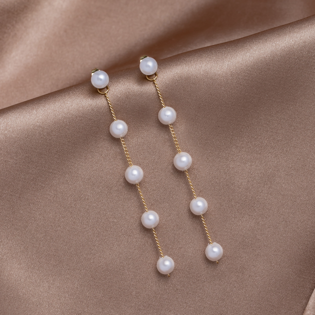 Perle dråbeøreringe - guld - Perle dråbeøreringe - €25 - {{ product_tags }