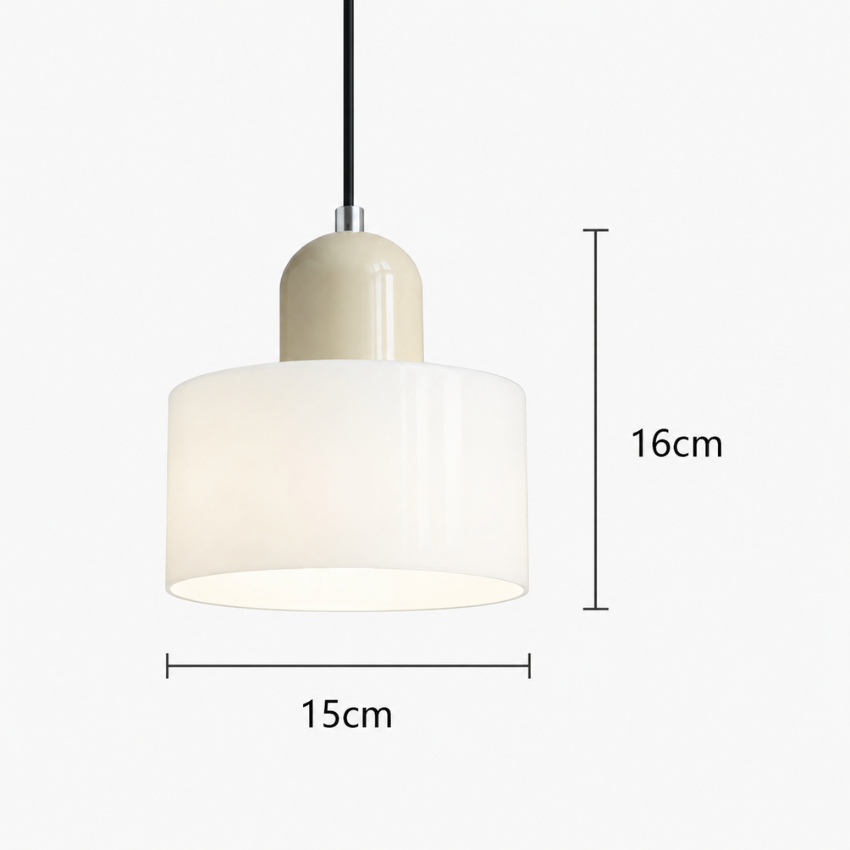 Farvet Glas Bauhaus Pendel – Retro Blikfang