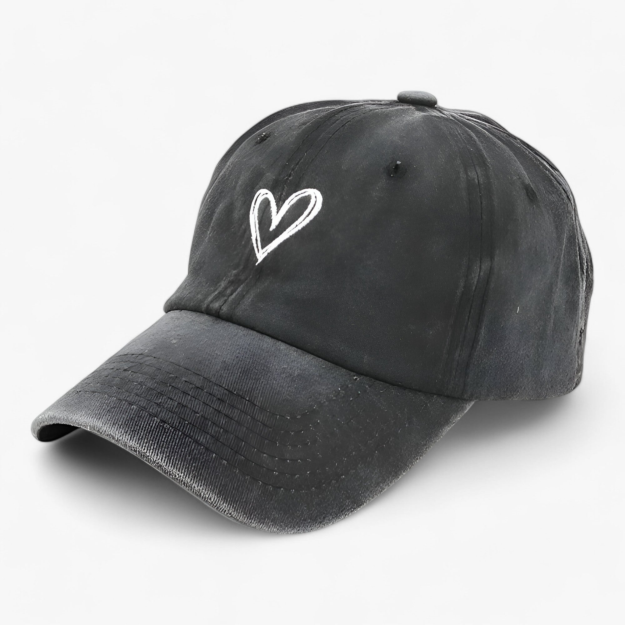 Kärlek | Justerbar Baseballkasket - Retro Charme & Solbeskyttelse - Sort - men's fashion - {{ product_tags }