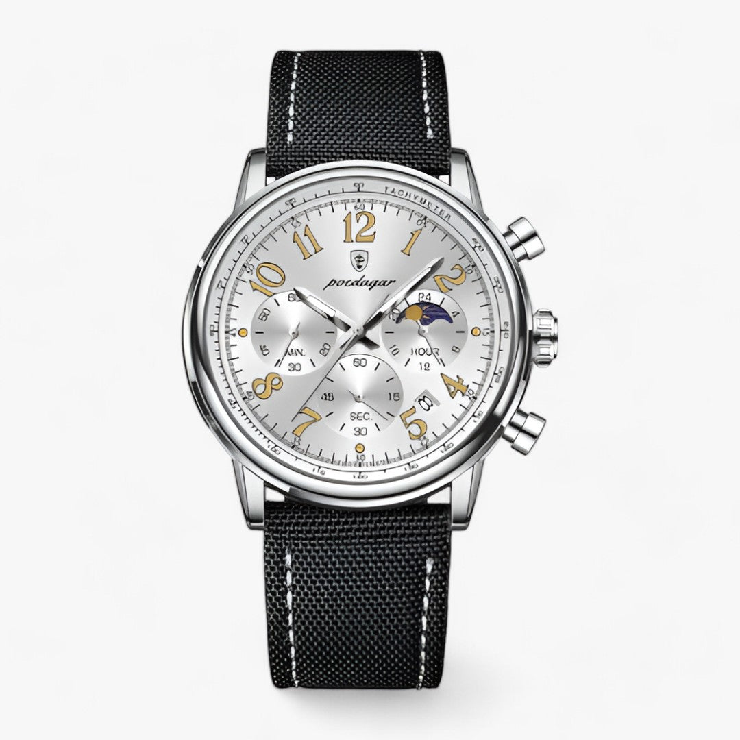 POEDAGAR | Luksuriøs Militær-Sportur - Vandtæt & Luminøs - Sølv Hvid - watches - {{ product_tags }