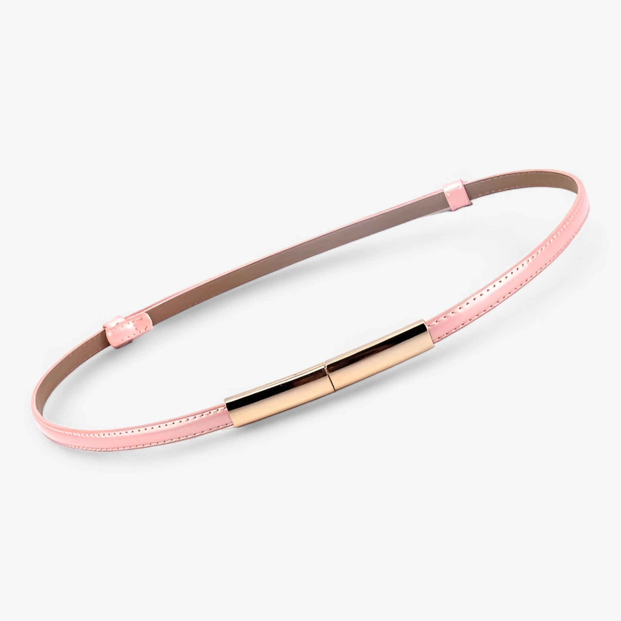 Dimitri | Justerbart Læderbælte - Rosa 95cm - men's fashion - {{ product_tags }
