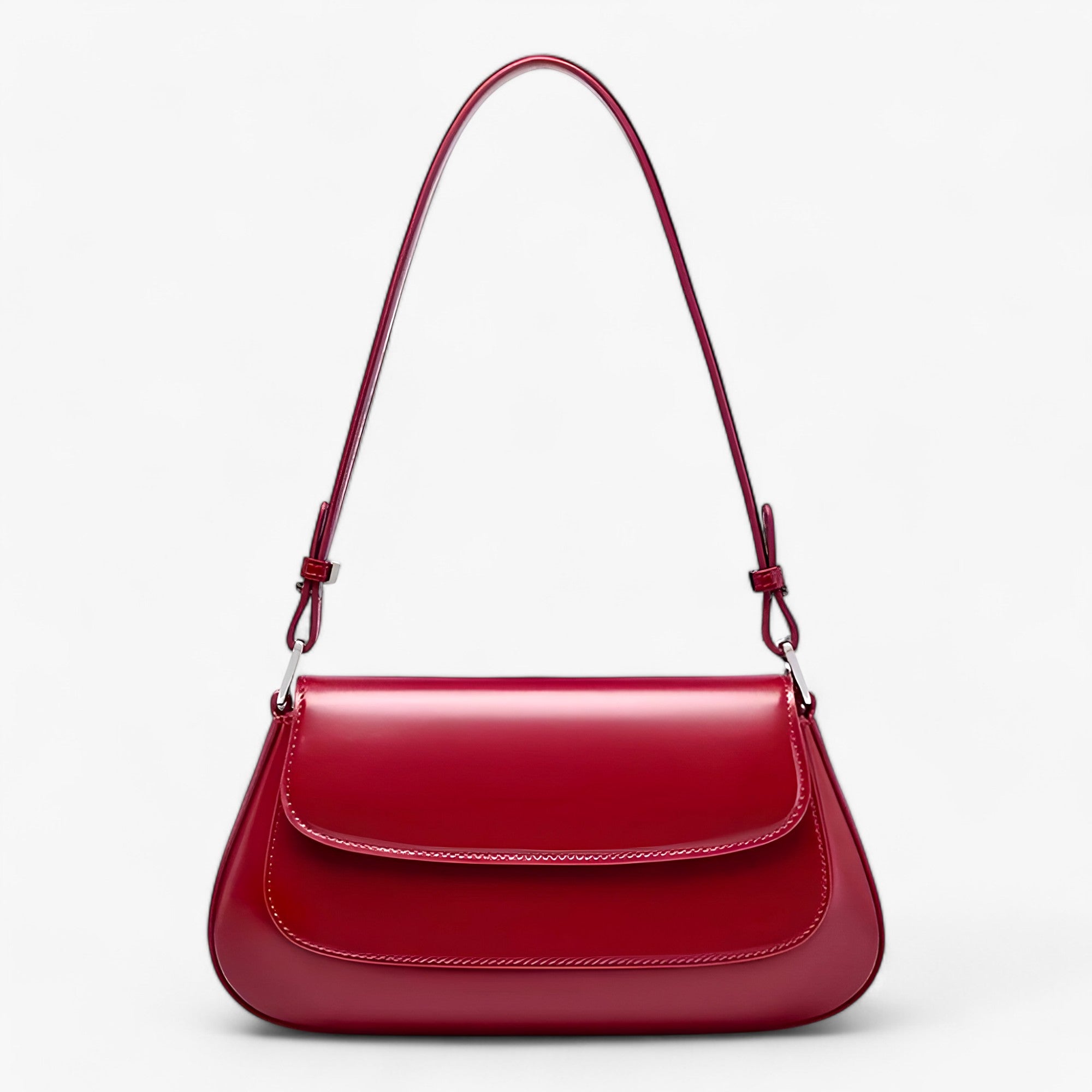 Clea | Læderhåndtaske - Styrk din raffinement hver dag - Bourgogne - bags - {{ product_tags }