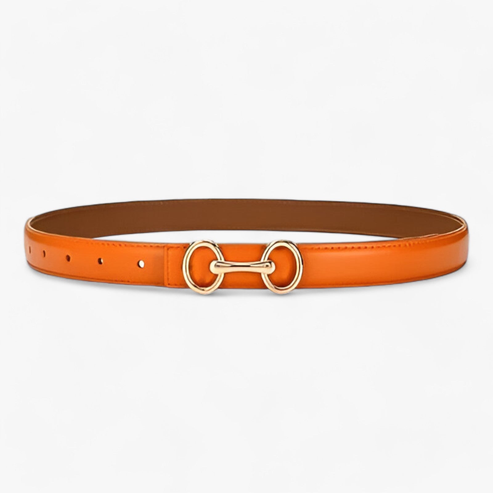 Voll | Læderbælte - Elegant og Alsidigt - Orange - men's fashion - {{ product_tags }