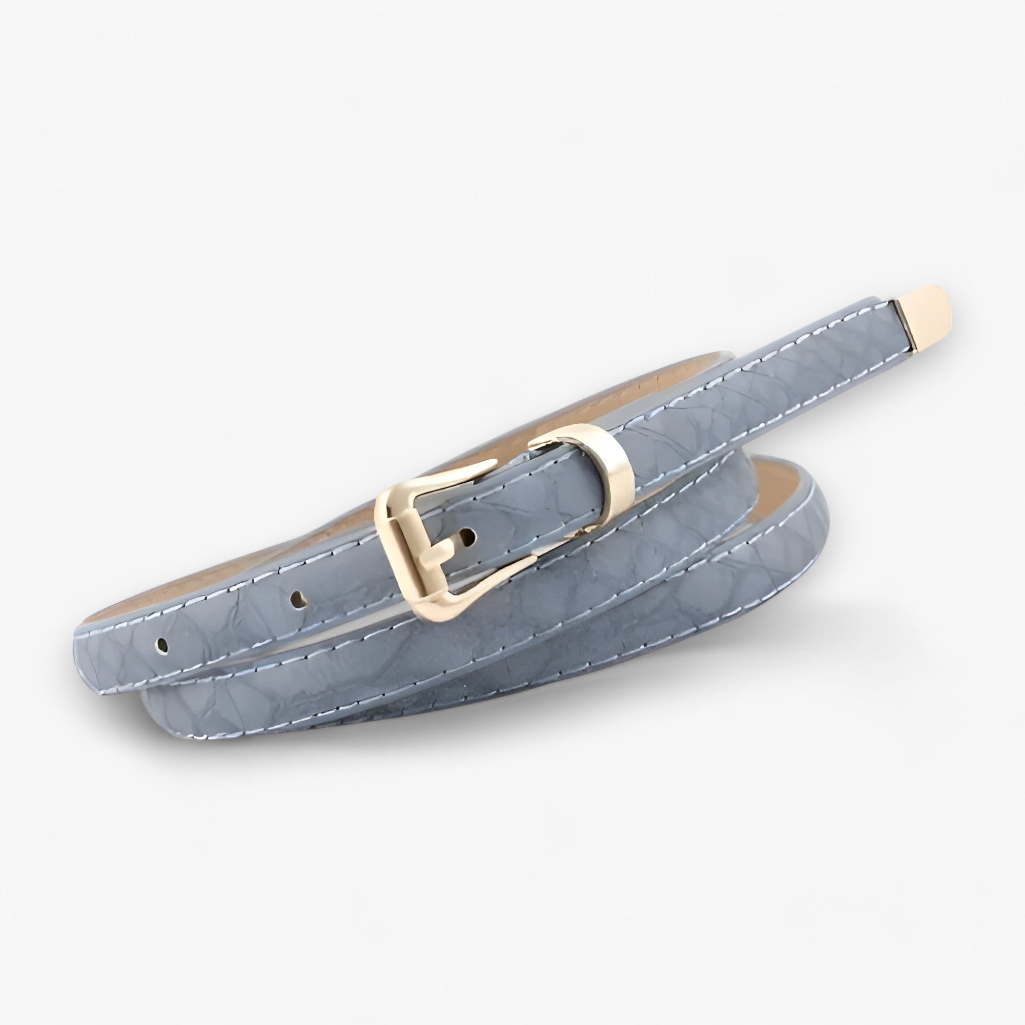 Stilfull | Damernes ormskinnsmønsterbælte - Elegant og trendy - Blå - women's fashion - {{ product_tags }