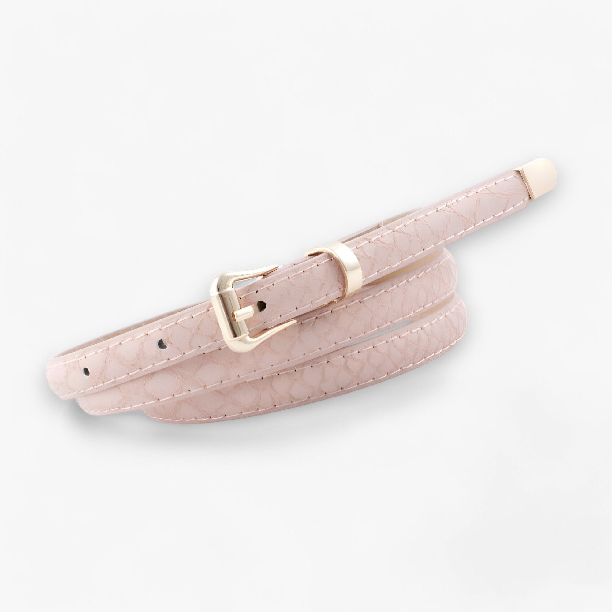 Stilfull | Damernes ormskinnsmønsterbælte - Elegant og trendy - Rosa - women's fashion - {{ product_tags }