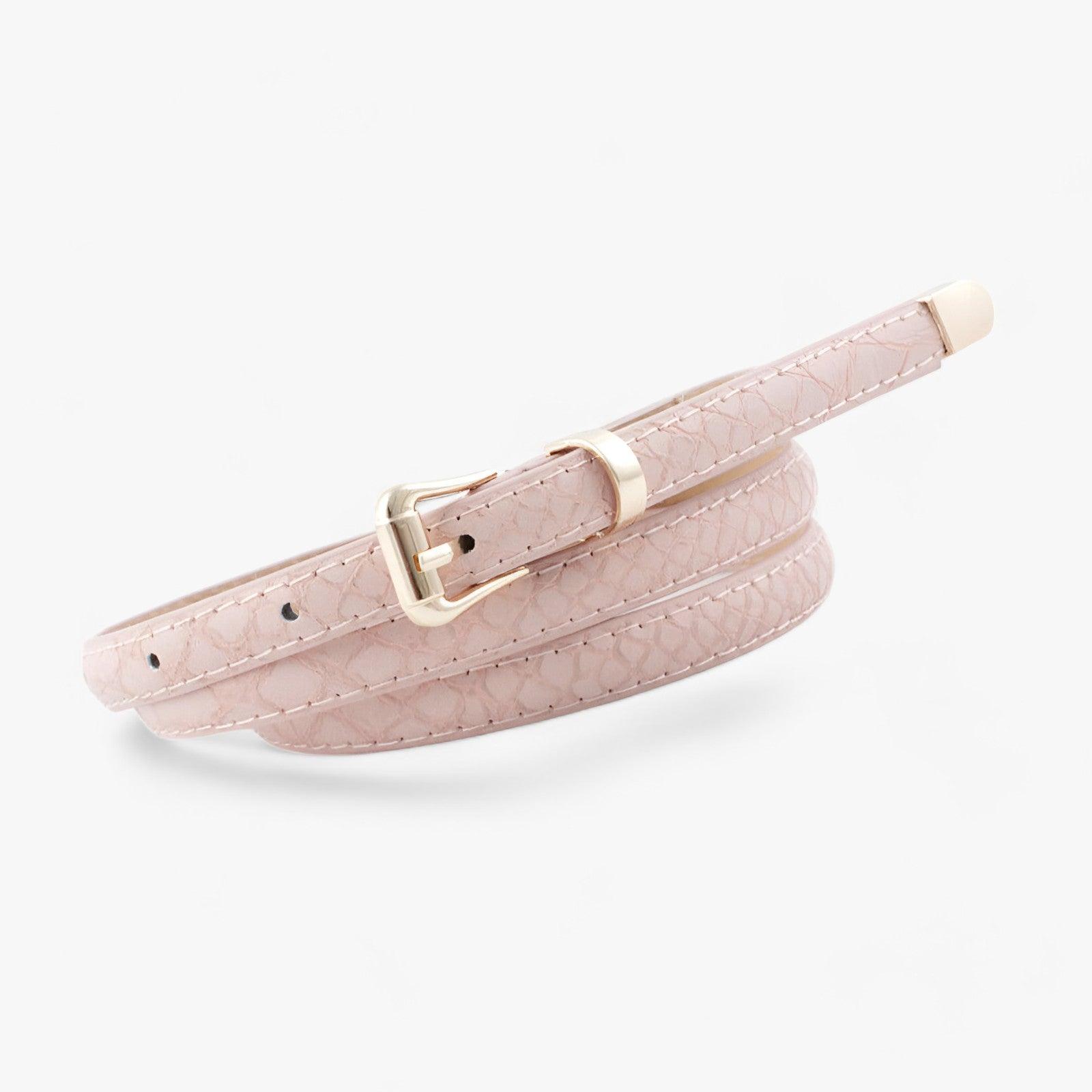Laura | Tyndt bælte - stilfuldt taljebånd til alle lejligheder - Lyserød - women's fashion - {{ product_tags }