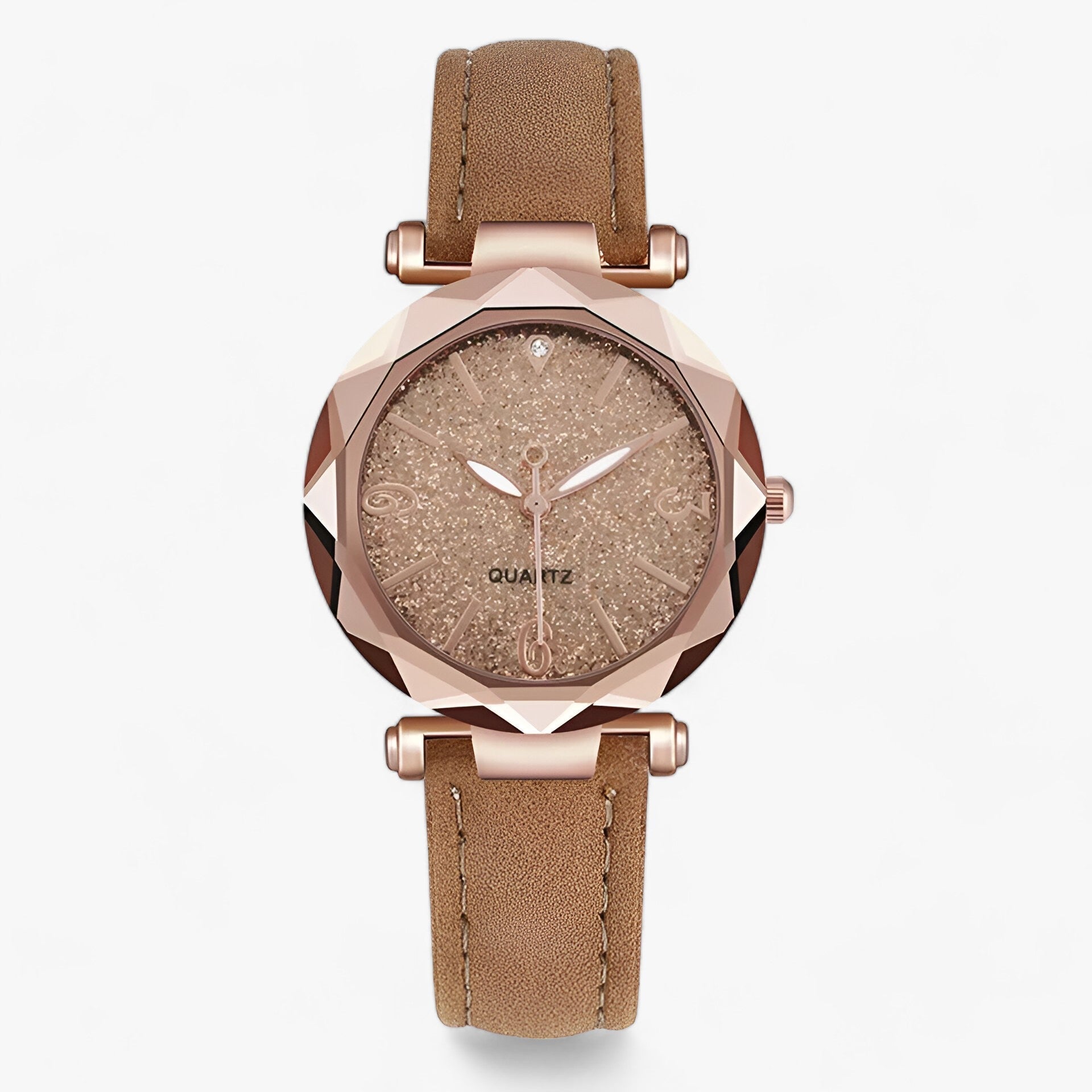 Starry | Strass kvarts - Elegant tidtager - Brun - watches - {{ product_tags }