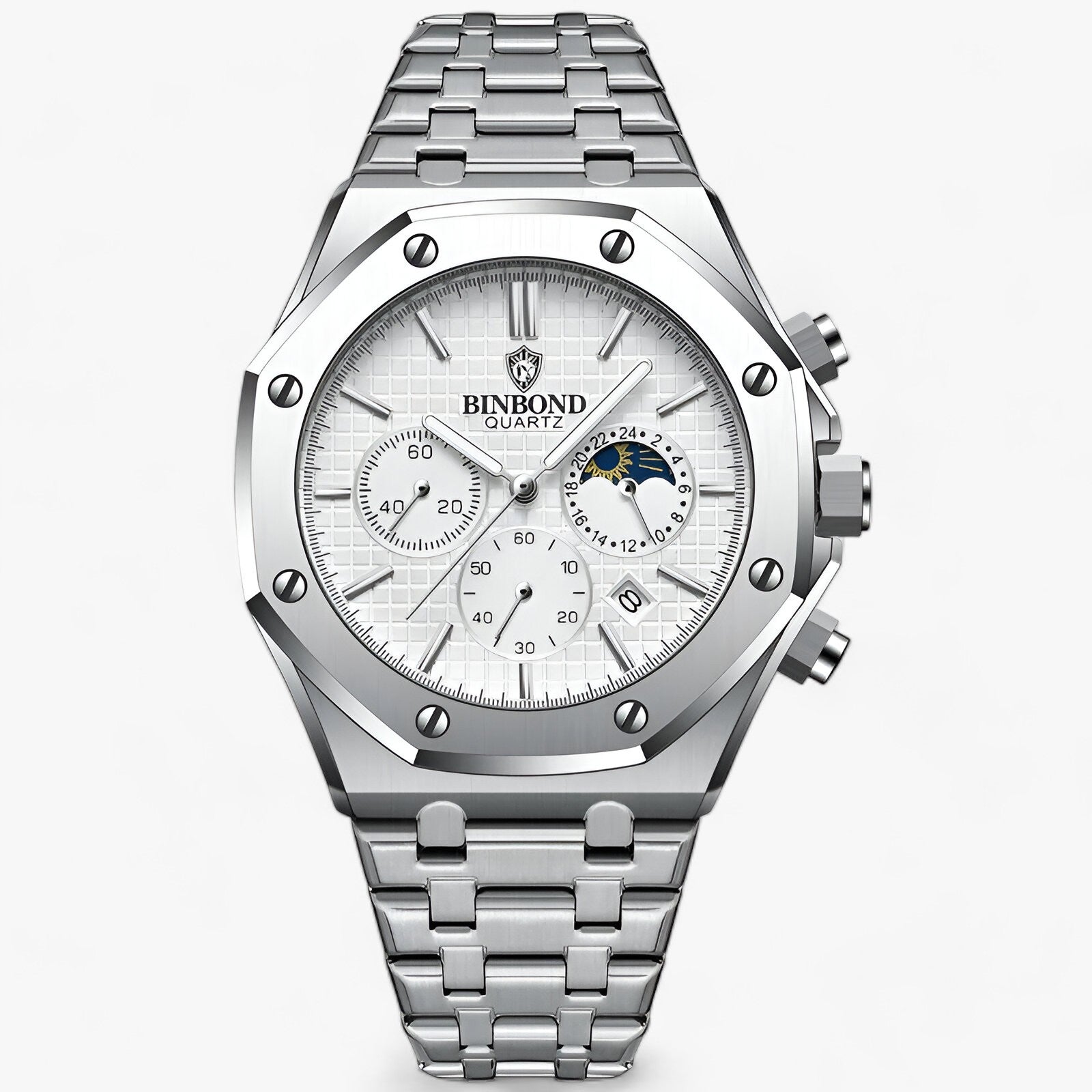 Lucas | Ur til mænd - Pålidelig ydeevne og slankt design - Sølv Hvid - watches - {{ product_tags }