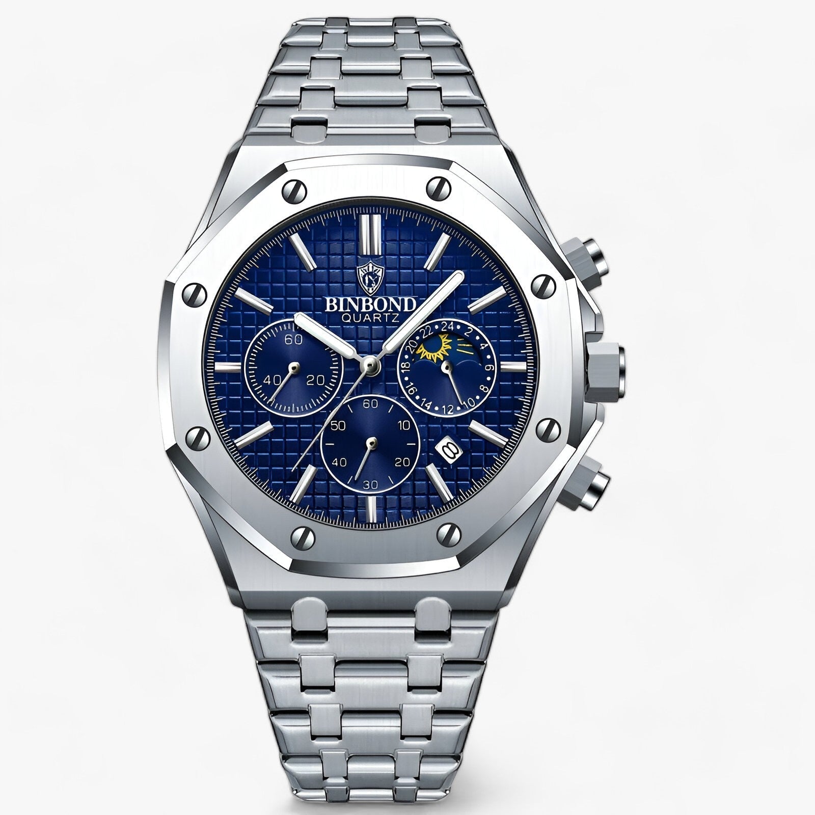 Lucas | Ur til mænd - Pålidelig ydeevne og slankt design - Sølv Blå - watches - {{ product_tags }