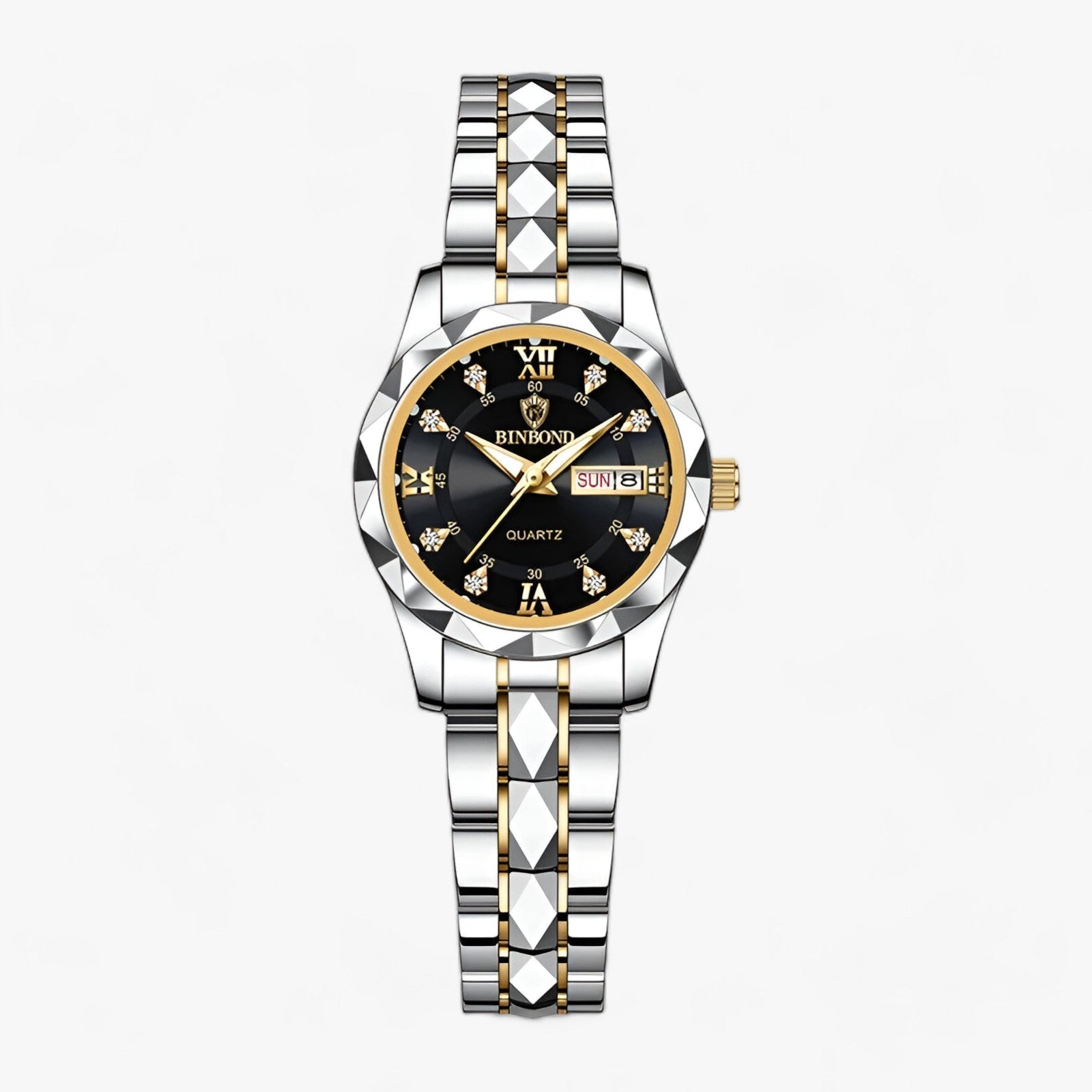 VIOLETTE | Luksuriøs Kvartsur - Kombination af Stil og Funktionalitet - Guld Sort - watches - {{ product_tags }