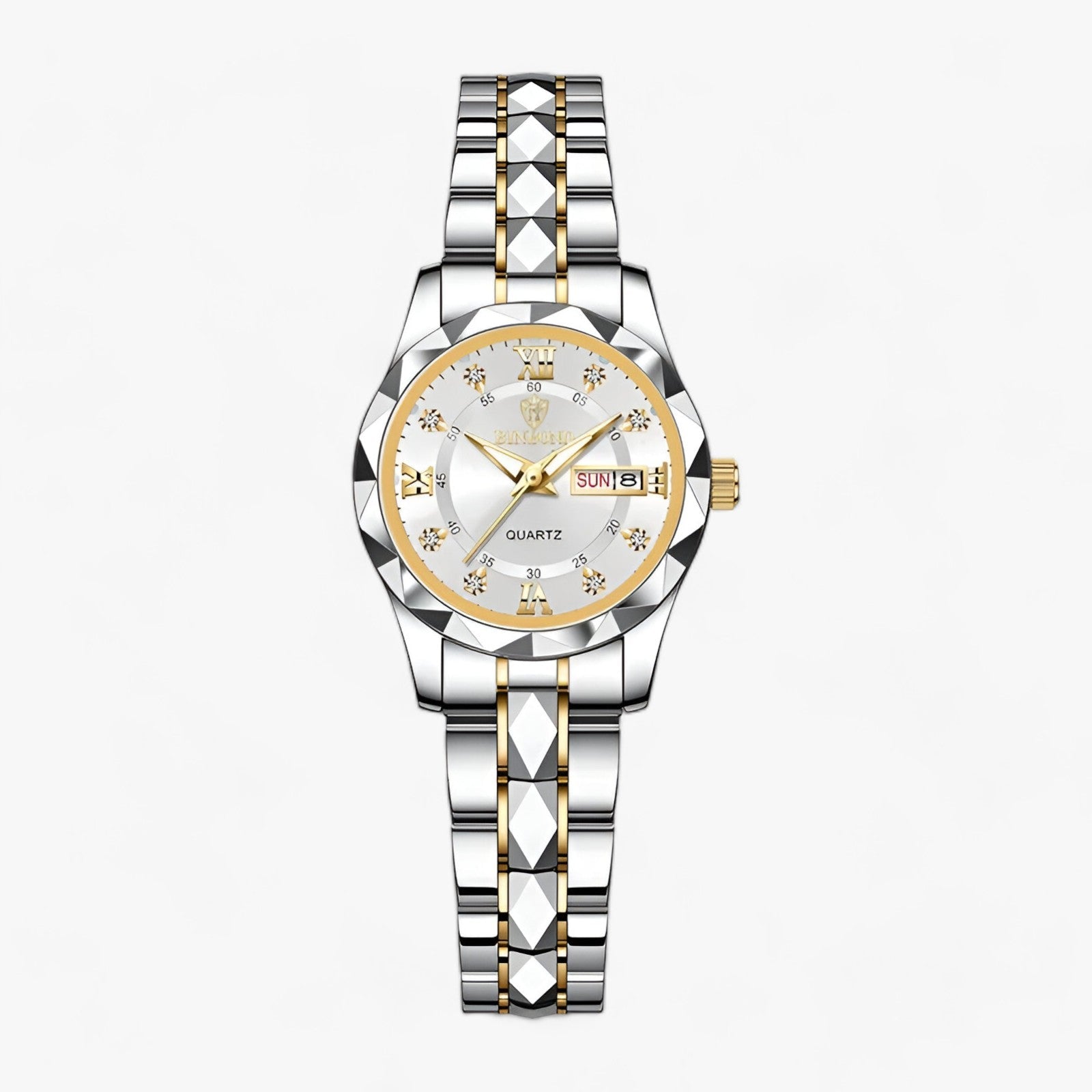 VIOLETTE | Luksuriøs Kvartsur - Kombination af Stil og Funktionalitet - Guld Hvid - watches - {{ product_tags }