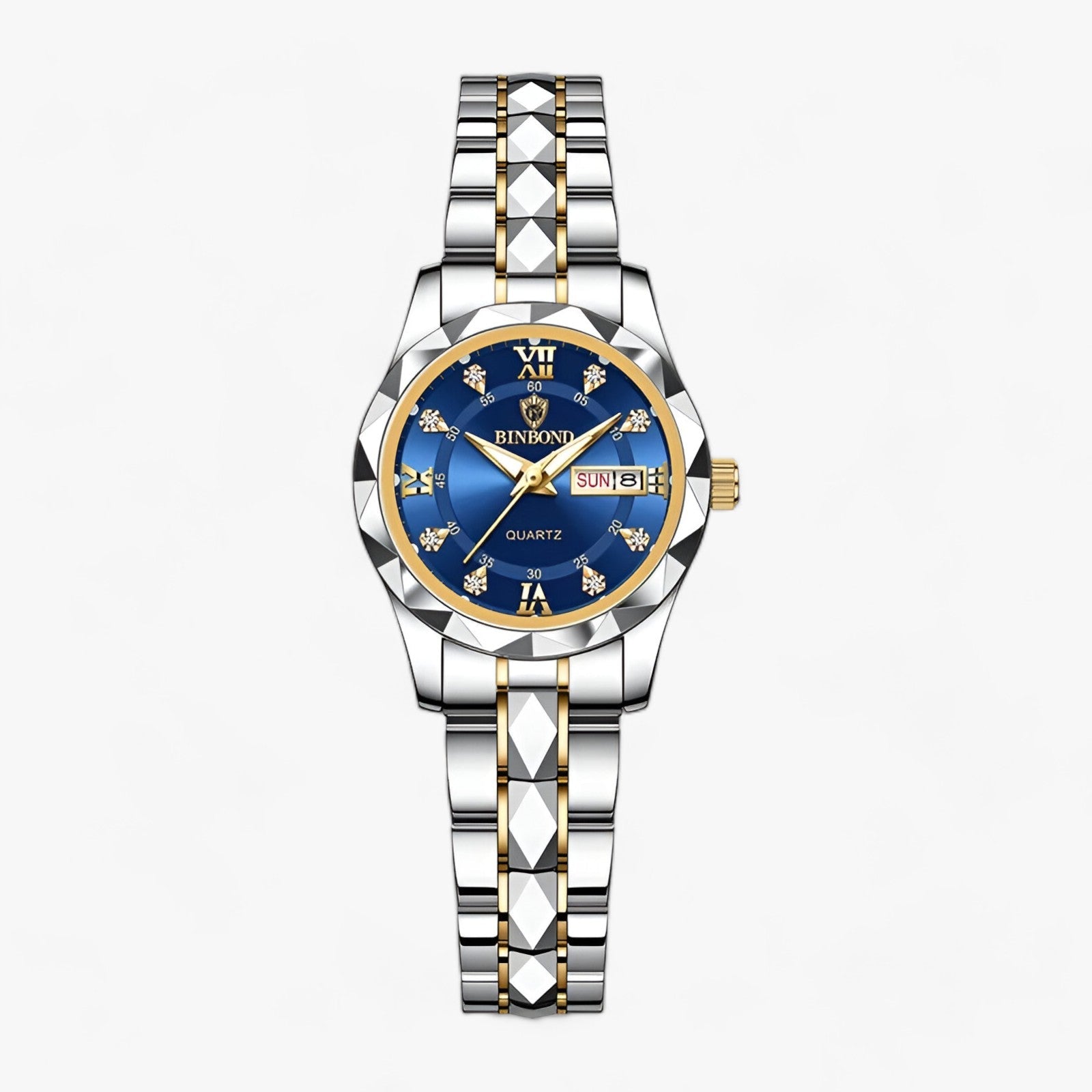 VIOLETTE | Luksuriøs Kvartsur - Kombination af Stil og Funktionalitet - Guld Blå - watches - {{ product_tags }
