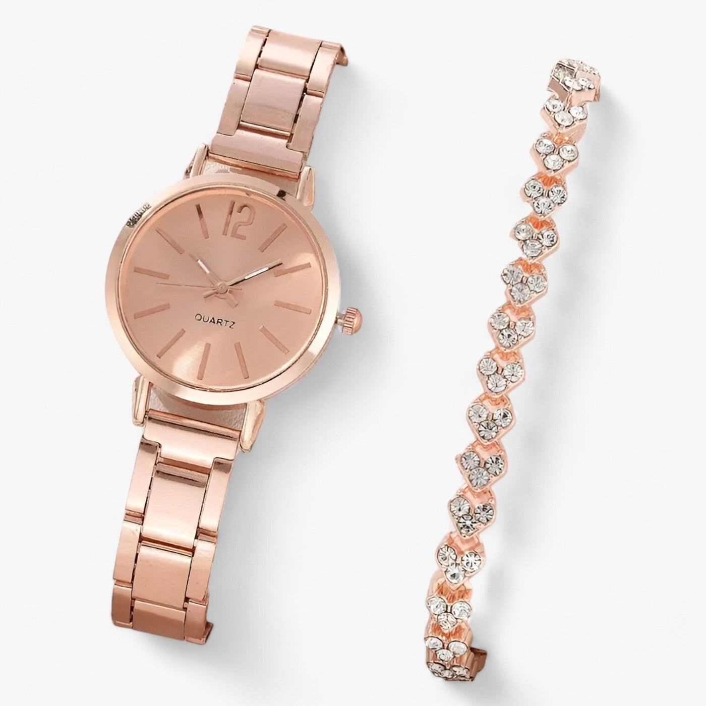 ELOISE | Digital legering ur - Elegant design til tidløs stil - Roséguldsæt 2 - watches - {{ product_tags }