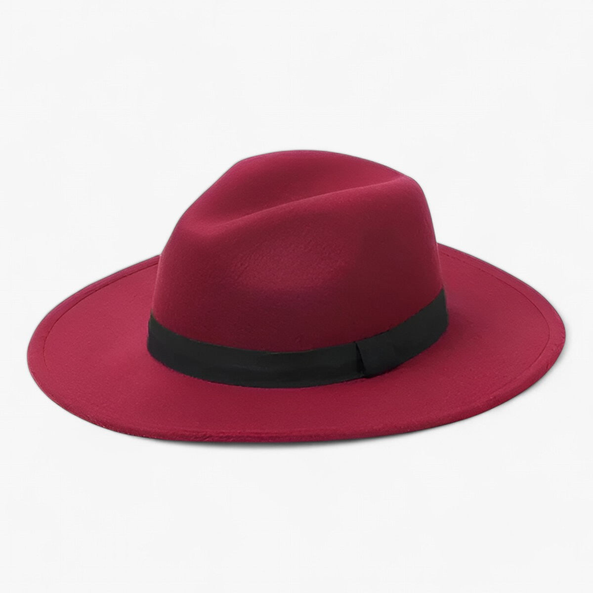 Lena | Uld-Fedora-Hat - Hold dig stilfuldt varm - Vinrød - women's fashion - {{ product_tags }