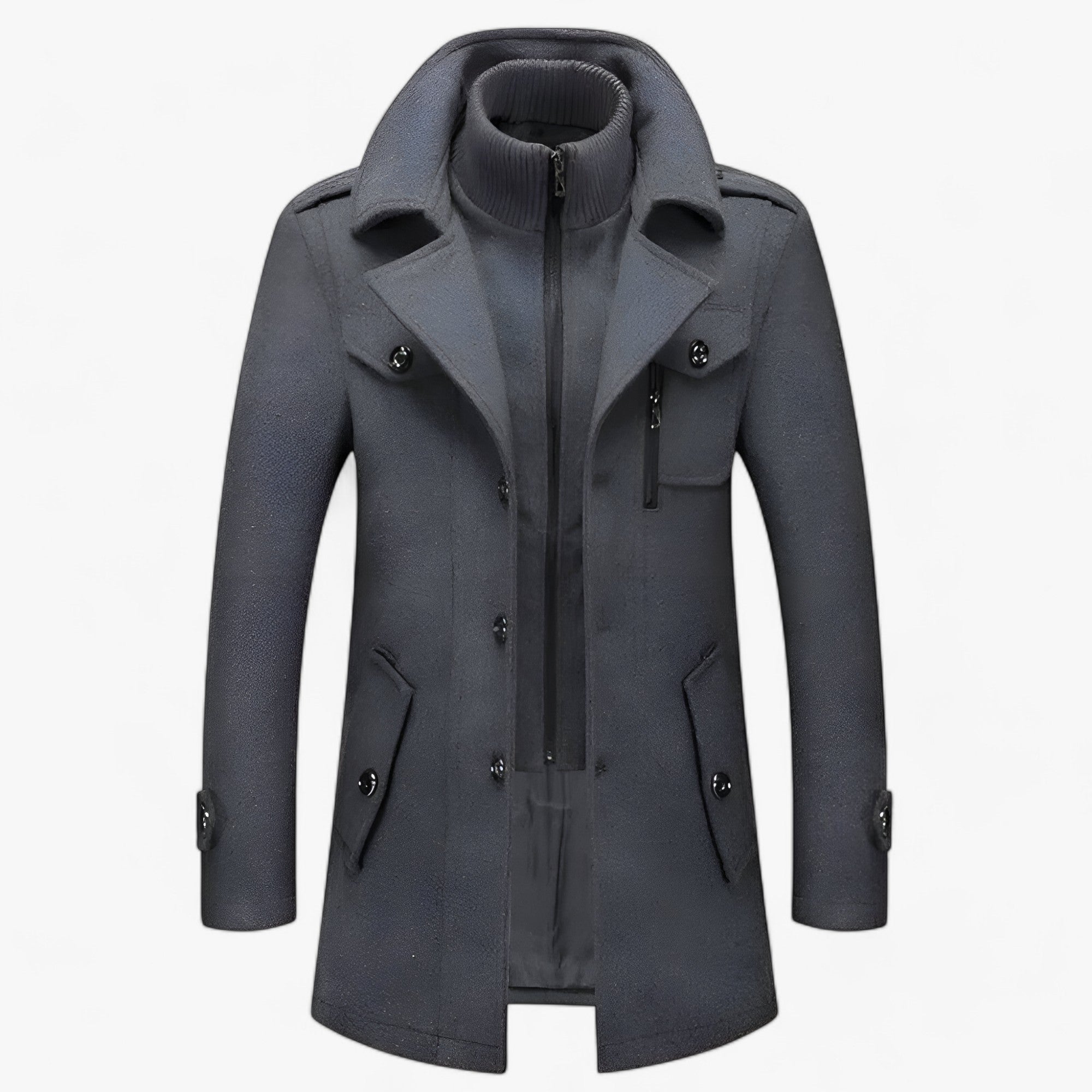 Grant | Langer Vindjakke - Beskyttende og Stilfuld - Grå - Grant | Langer Vindjakke - Beskyttende og Stilfuld- €25 - {{ product_tags }