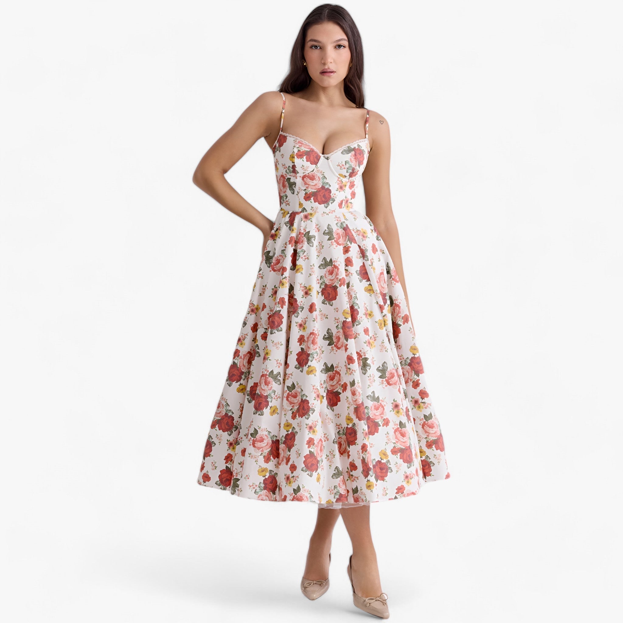 Audrey-kjole - elegance og komfort til enhver lejlighed - Blomster - women's fashion - {{ product_tags }
