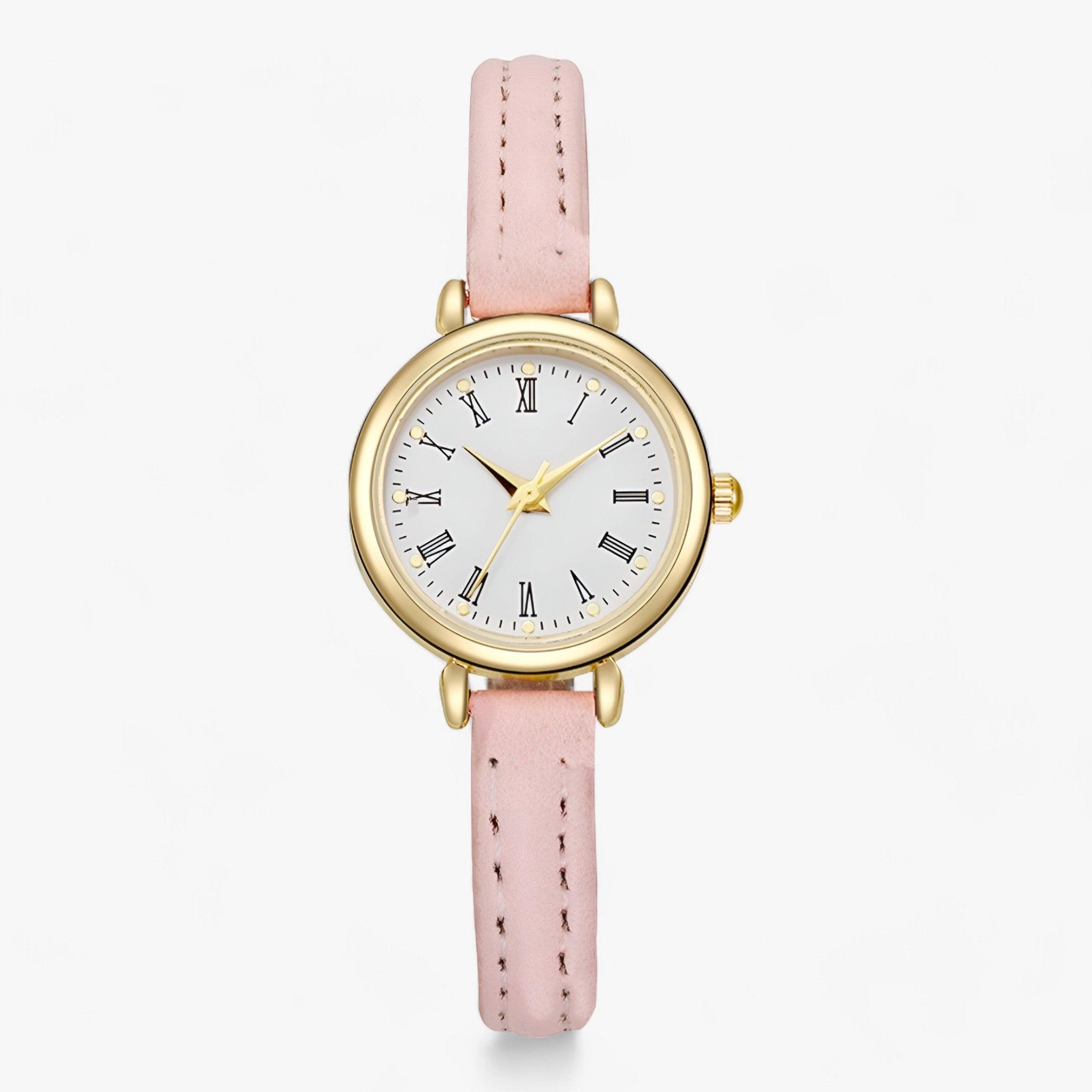 LUNA | Lille rundt ur - Chic minimalisme til hverdagsstilen - Lyserød - watches - {{ product_tags }