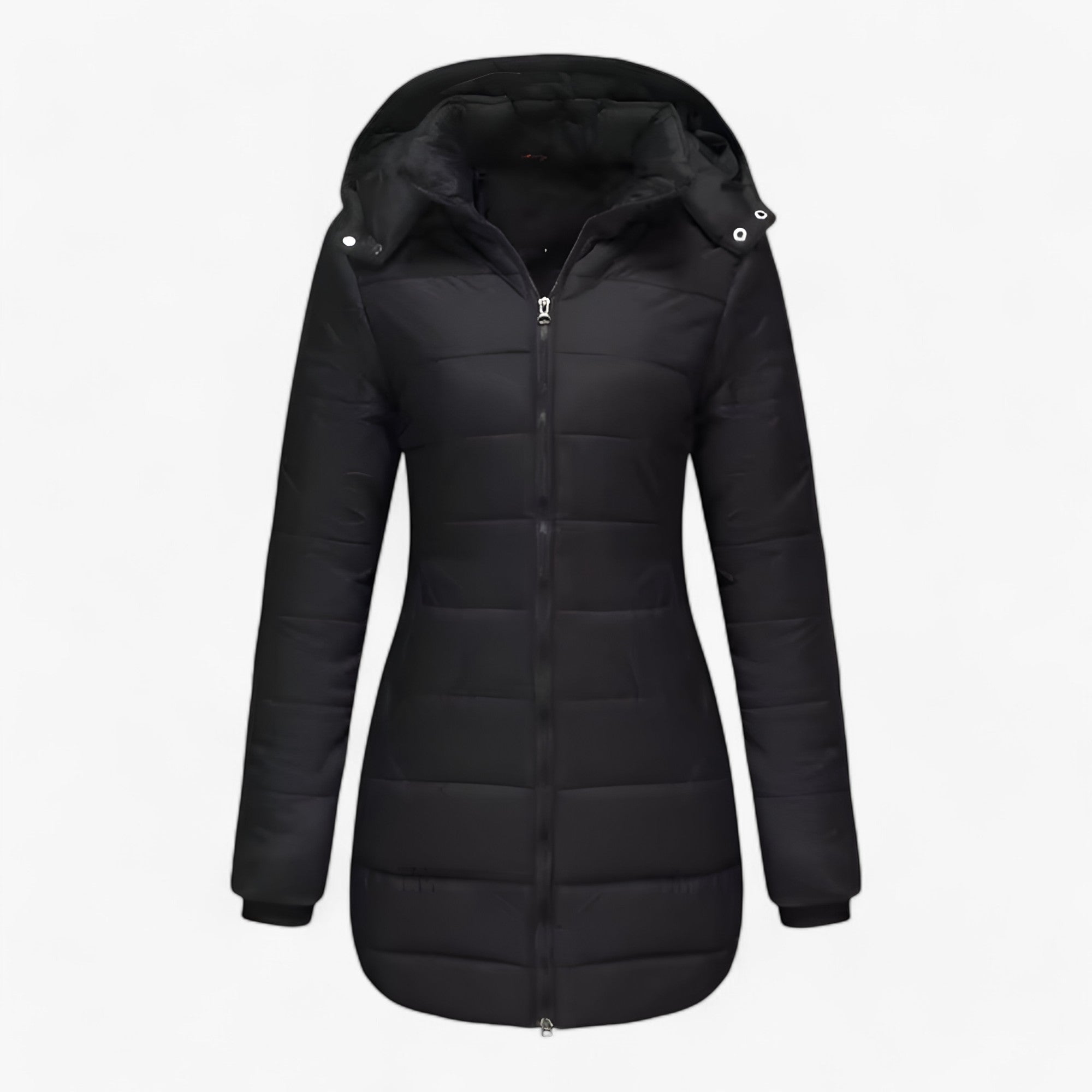 Elena | Lang Parka med Hætte - Ekstremt Varm Vinterjakke - Sort - winter - {{ product_tags }