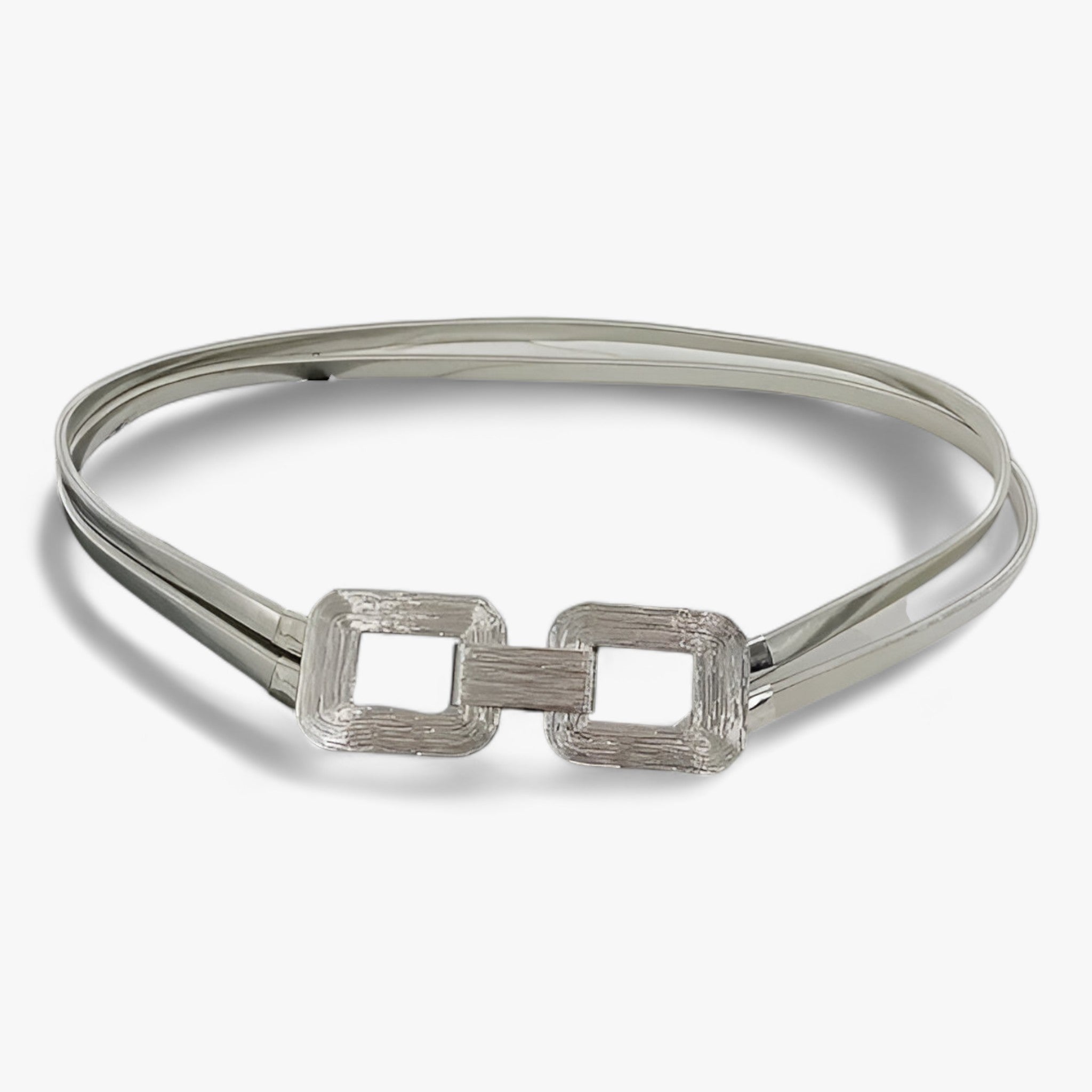 GLAMOUR | Guldkedjebælte til damer - Strækbar pasform for komfort - Sølv - women's fashion - {{ product_tags }