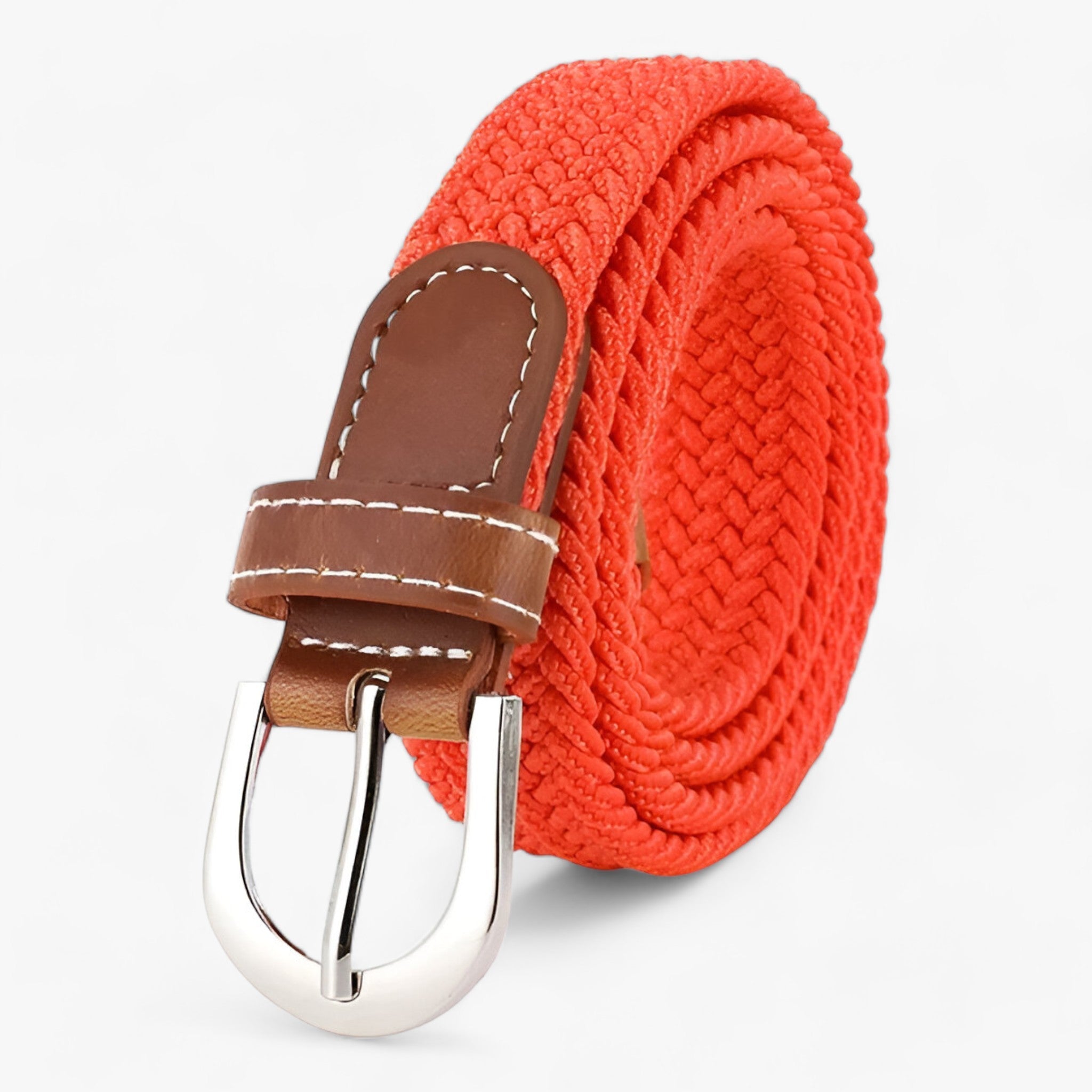 FLEXI | Flettet elastisk bælte - Komfortabelt og stilfuldt - Orange 105CM - men's fashion - {{ product_tags }