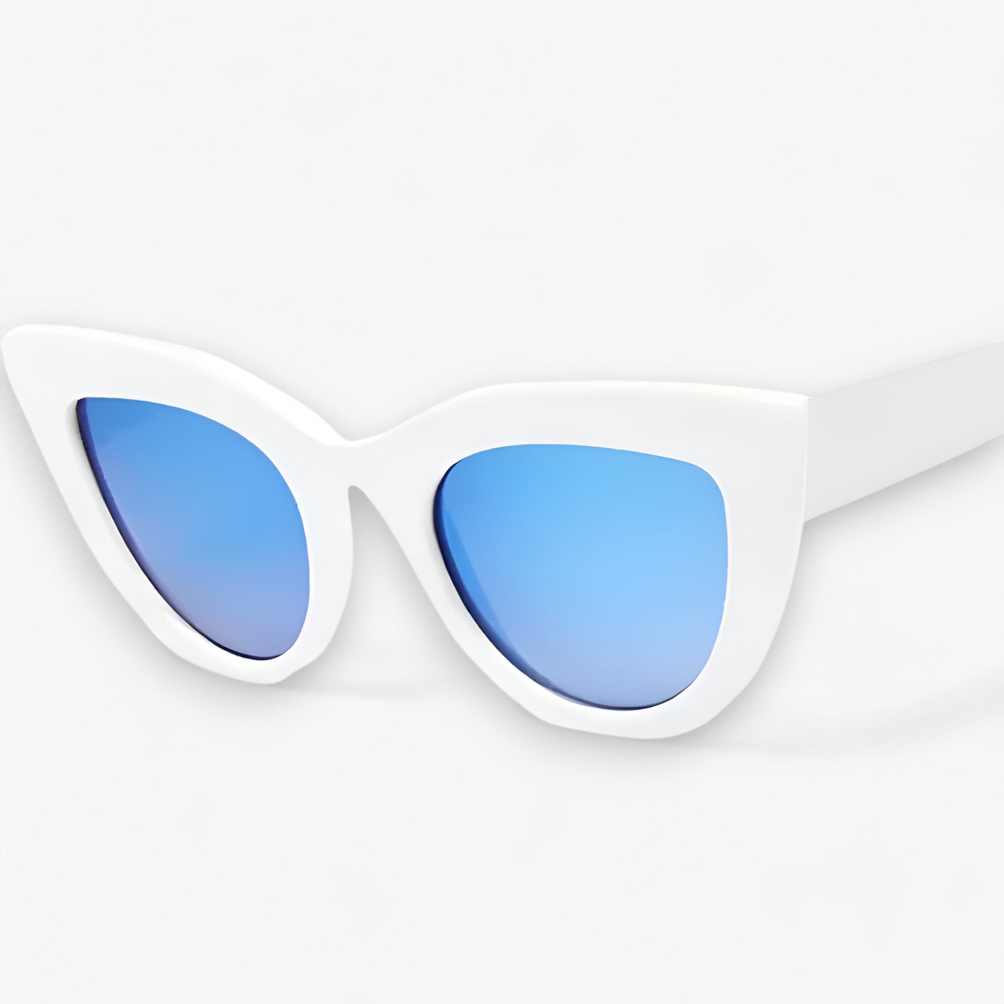 Paulette | Kattøjne Solbriller - Tidløs og Elegant - Hvidblå - women's fashion - {{ product_tags }