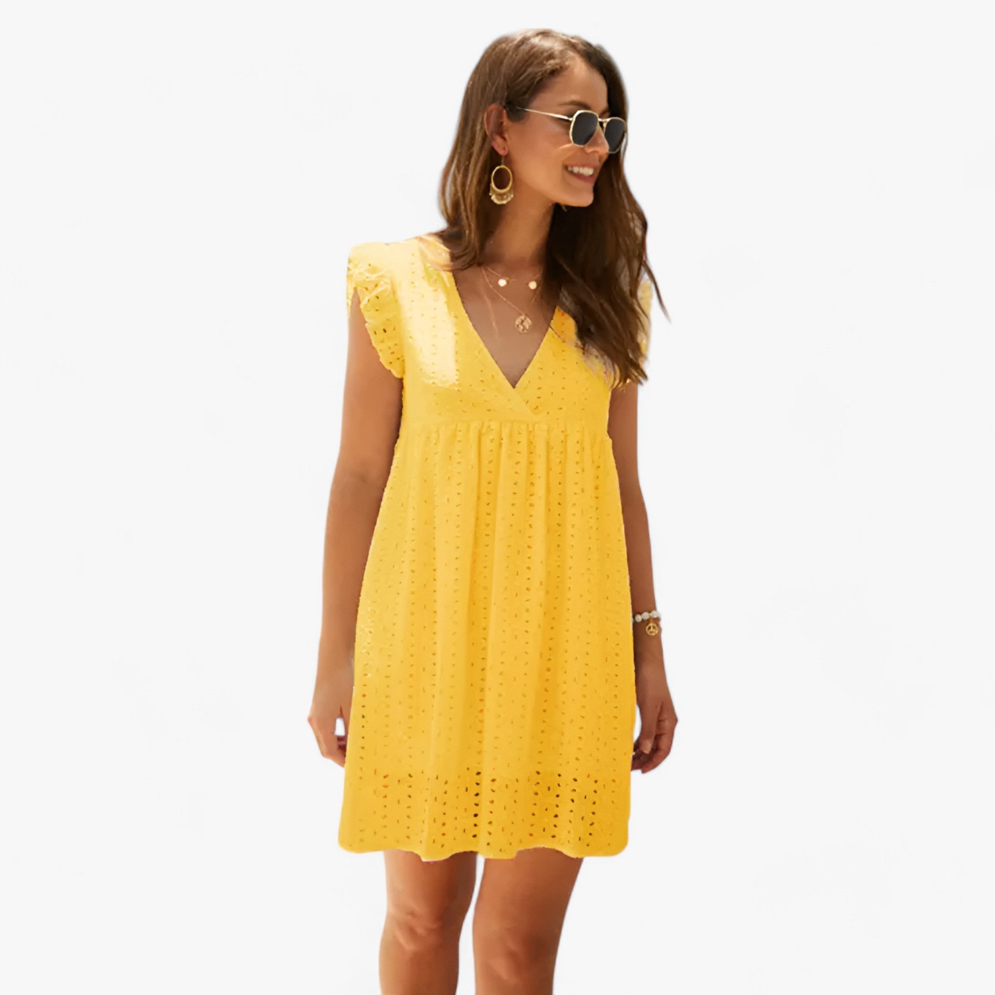 Emma | Ultrakomfortabel sommerkjole - Sennep - women's fashion - {{ product_tags }