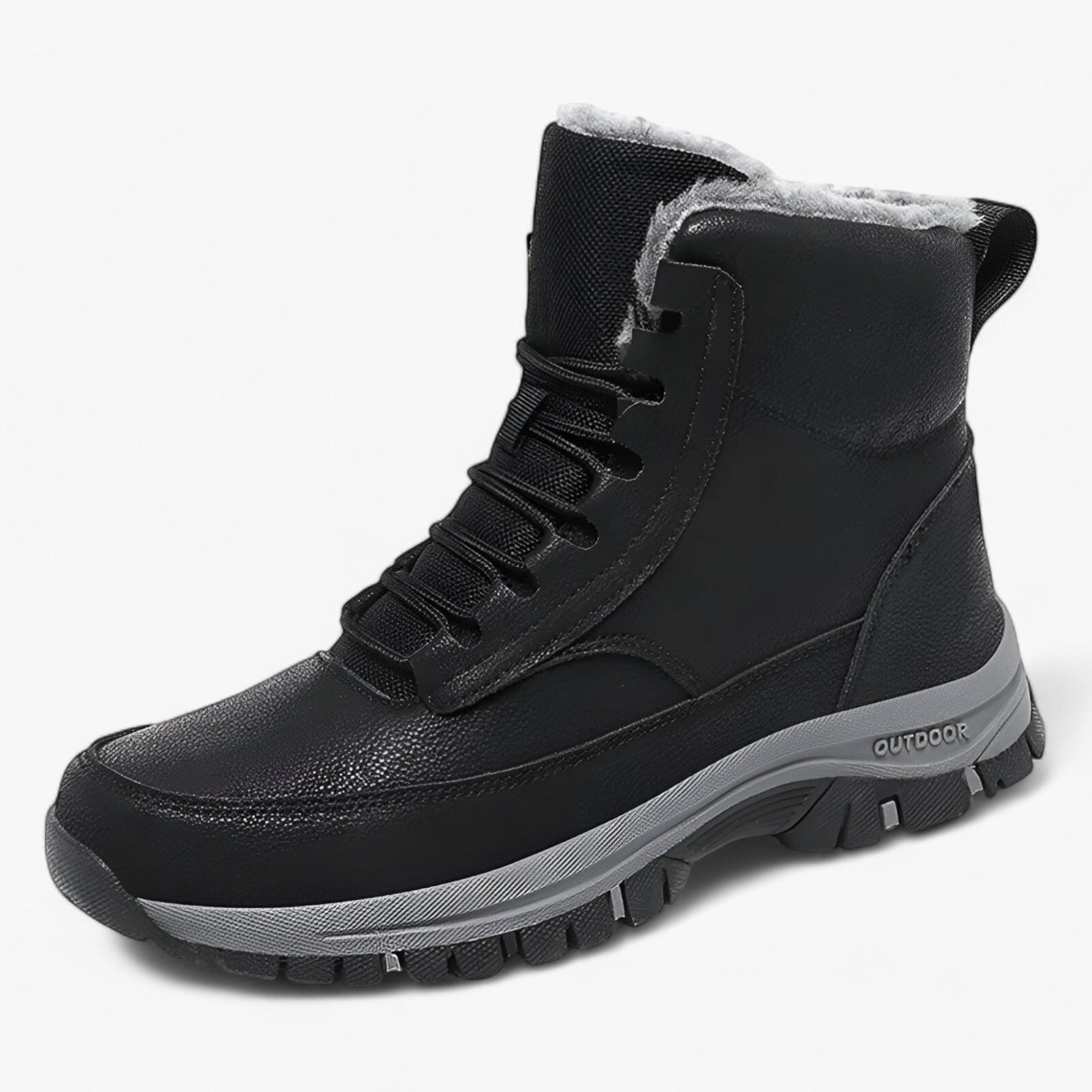 Jacob | Vandtætte læderstøvler til sne - Ultra varme og praktiske til mænd - Sort - winter - {{ product_tags }