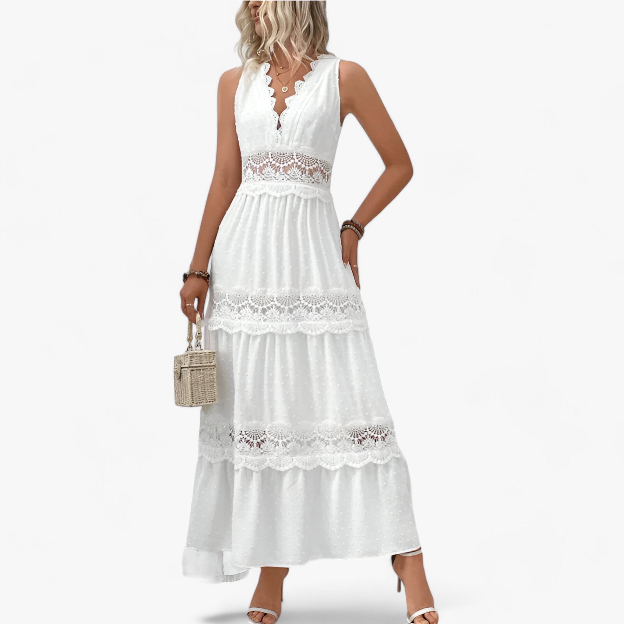 Eloise | Sommerkjole med V-udskæring - XL - women's fashion - {{ product_tags }