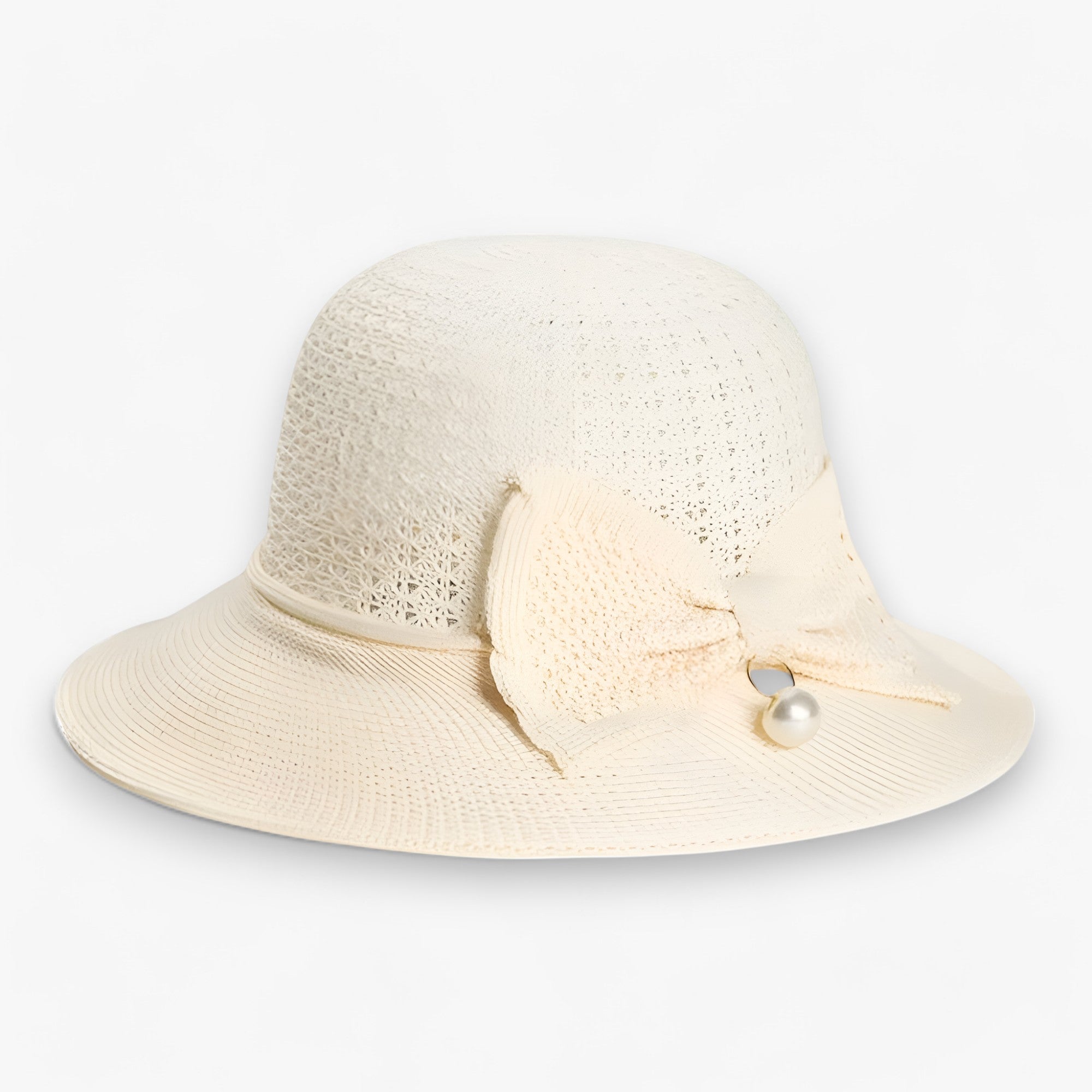 SOLARIS | Dame solhat - Åndbar solbeskyttelse - Beige-Hvid Én størrelse - women's fashion - {{ product_tags }