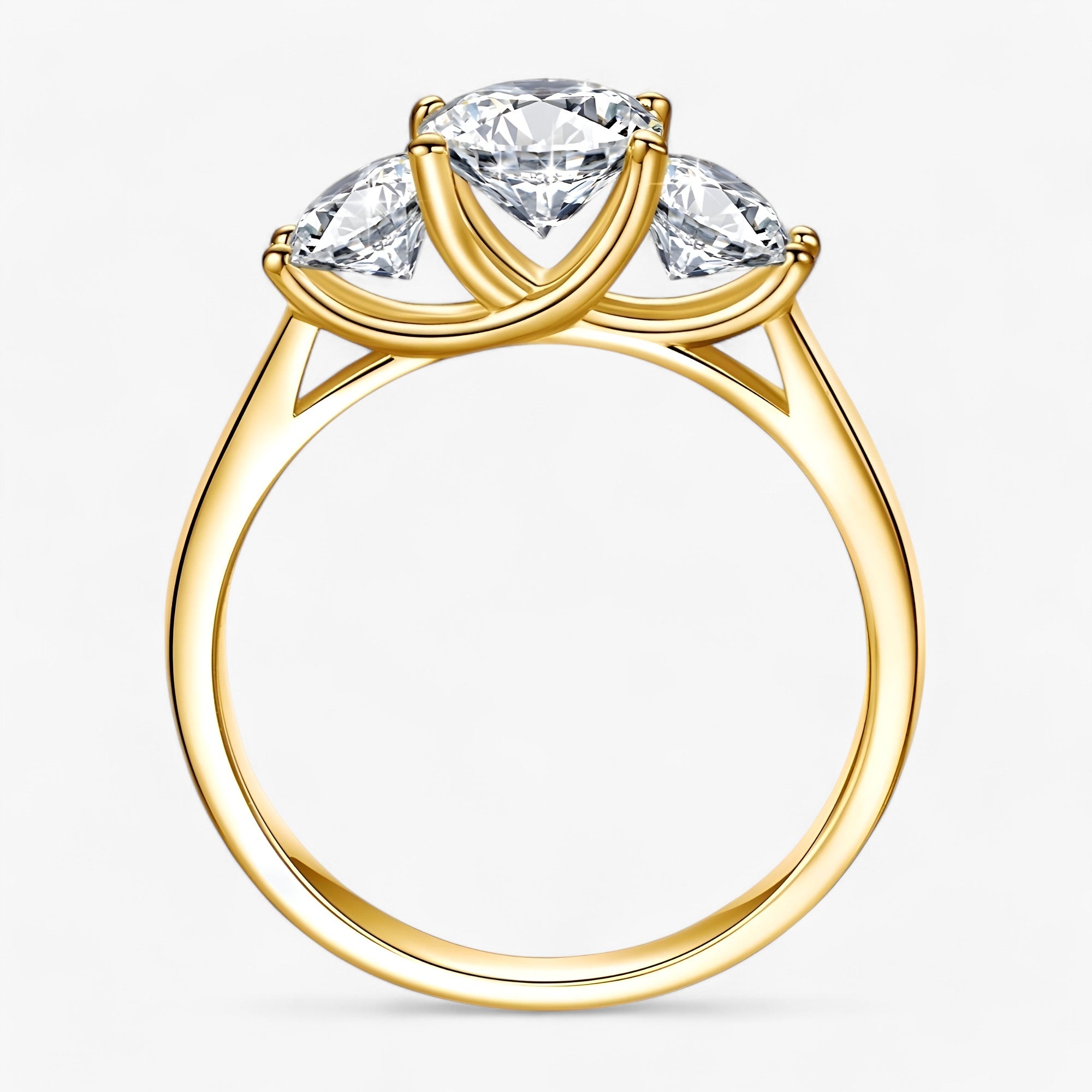 Aurora | Guld Moissanit-Ring - Strålende Luksus - 11 - women's fashion - {{ product_tags }
