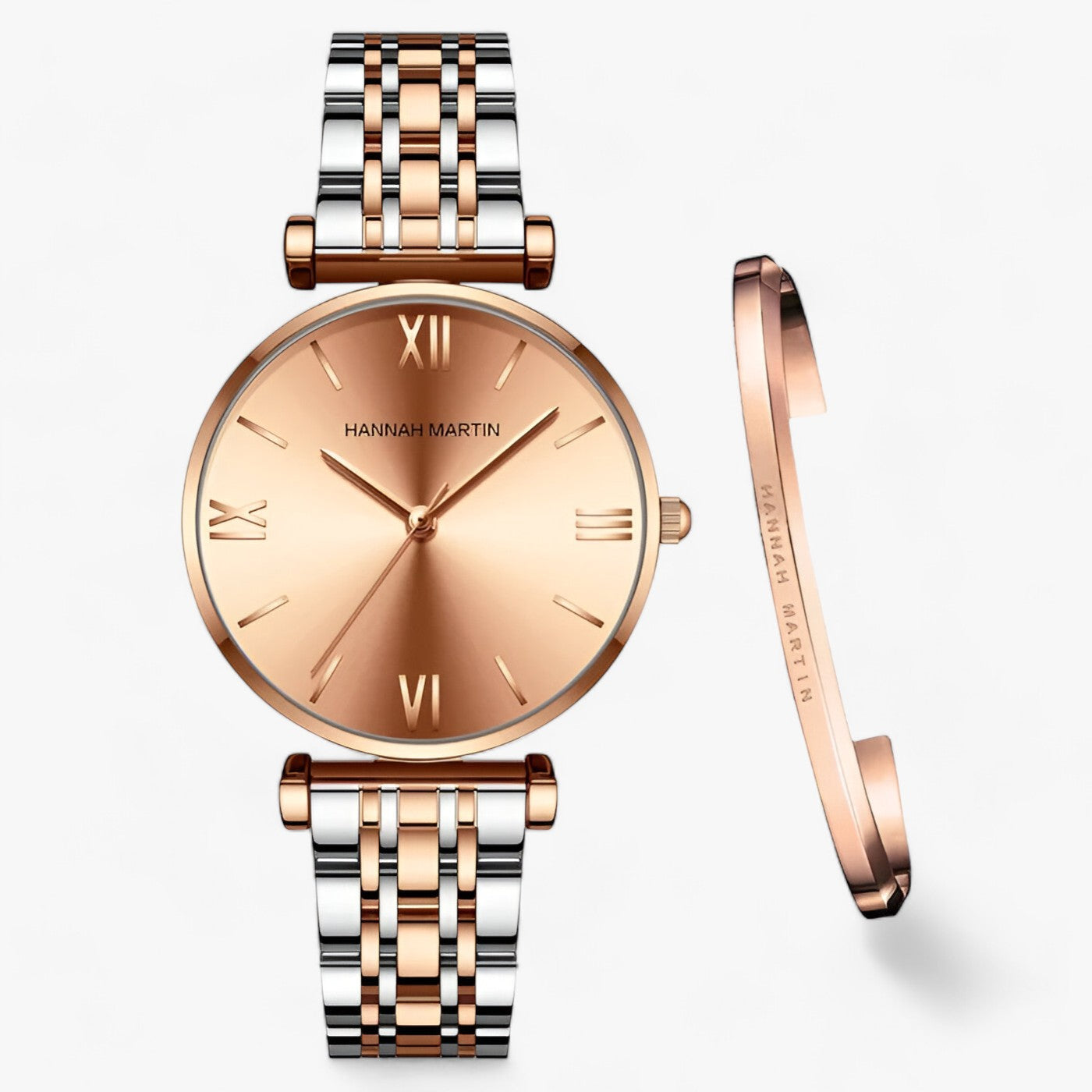 EMILE | Damur i rustfrit stål - Elegant stil og pålidelighed - Roséguld Hvid - watches - {{ product_tags }