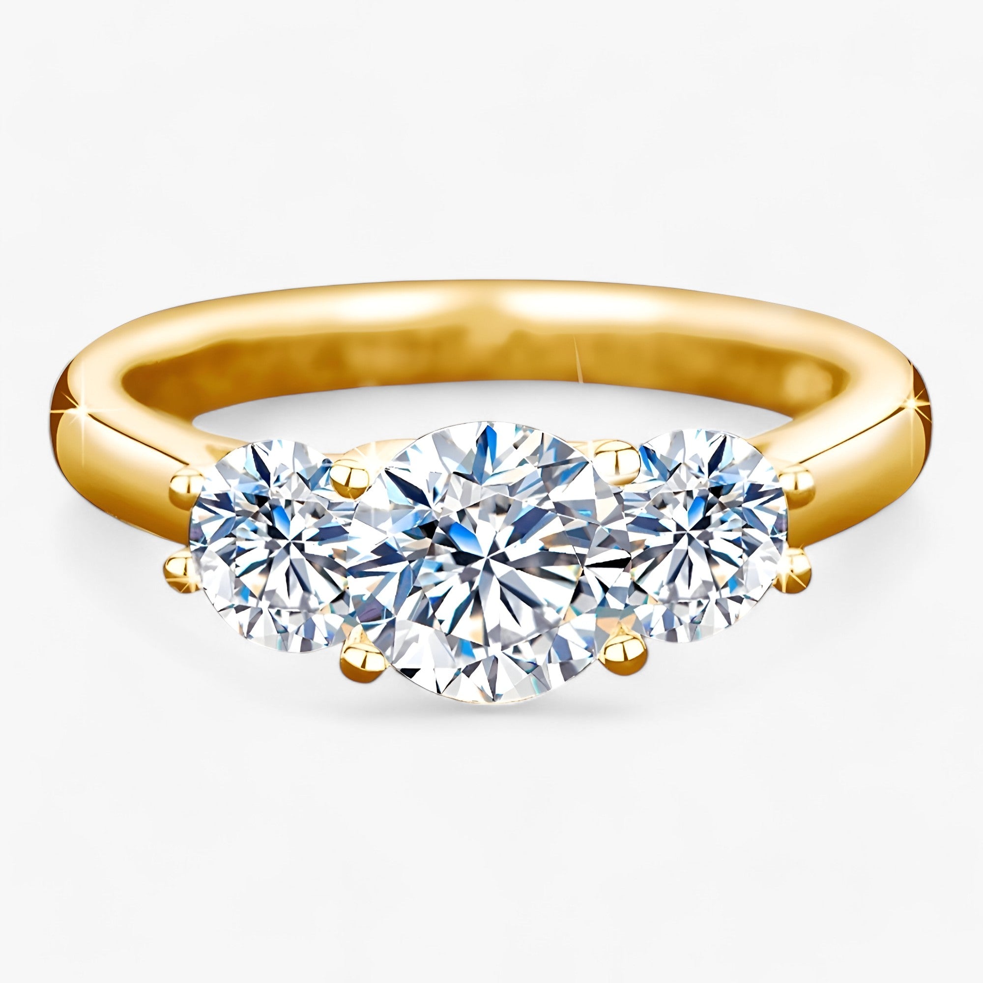 Aurora | Guld Moissanit-Ring - Strålende Luksus - - women's fashion - {{ product_tags }