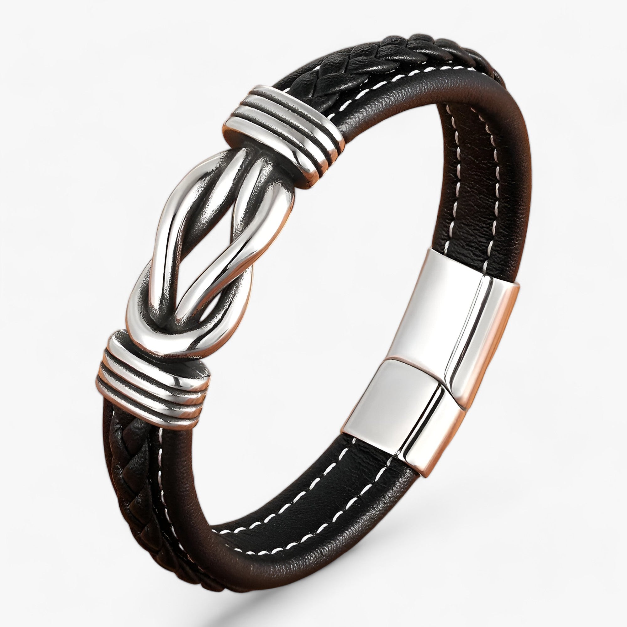 Ægte læderarmbånd - Elegance og robusthed kombineret - Sort - Ægte læderarmbånd - Elegance og robusthed kombineret - €25 - {{ product_tags }