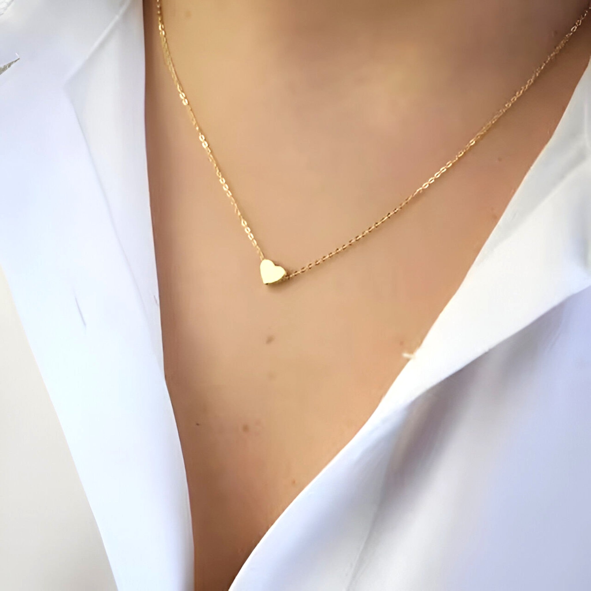 Eva | Hjerte-nøgleben-halskæde – Krævende og elegant - - women's fashion - {{ product_tags }