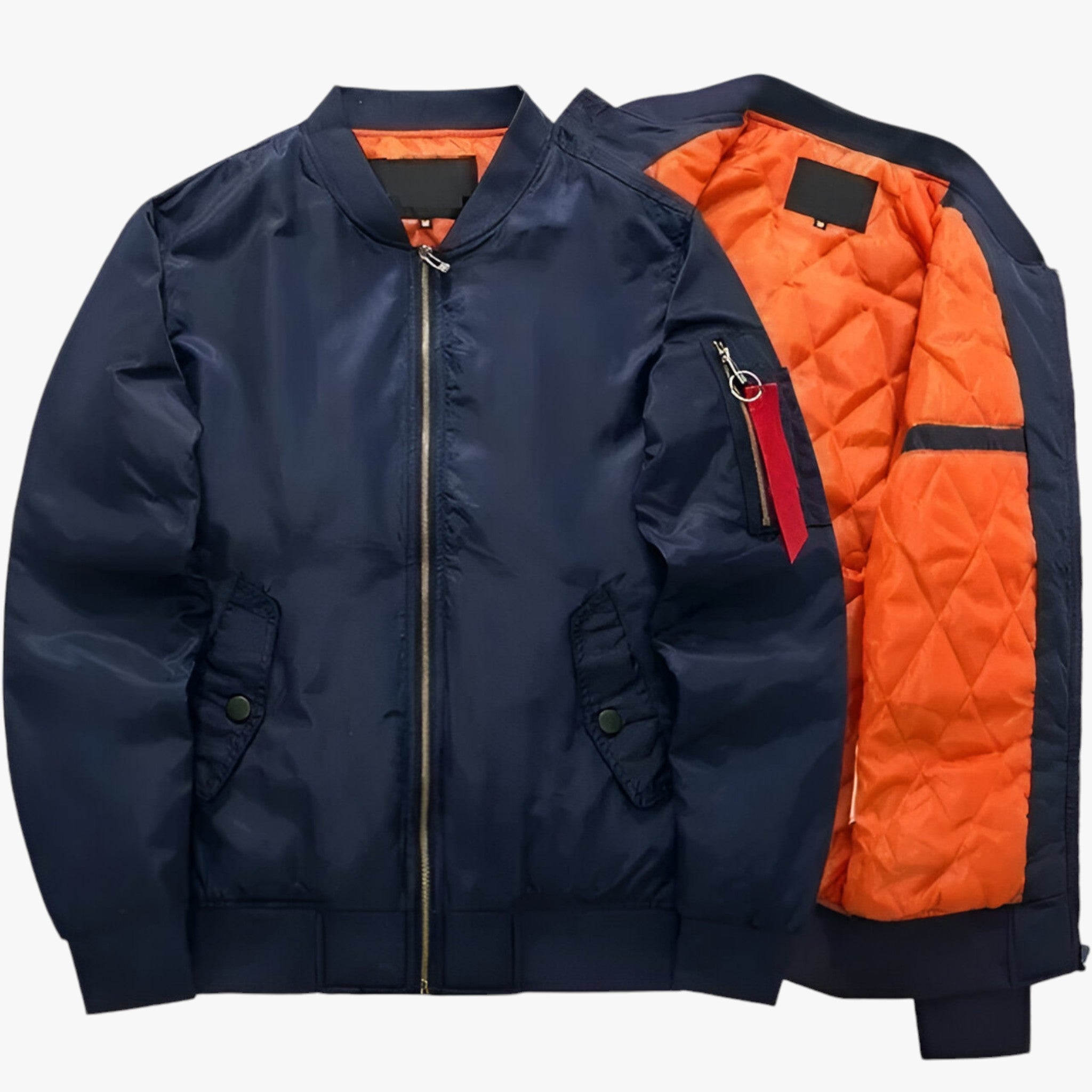 Logan | MA1 Pilotenbomberjakke – Militærvarme til efterår og vinter - Mørkeblå - men's fashion - {{ product_tags }