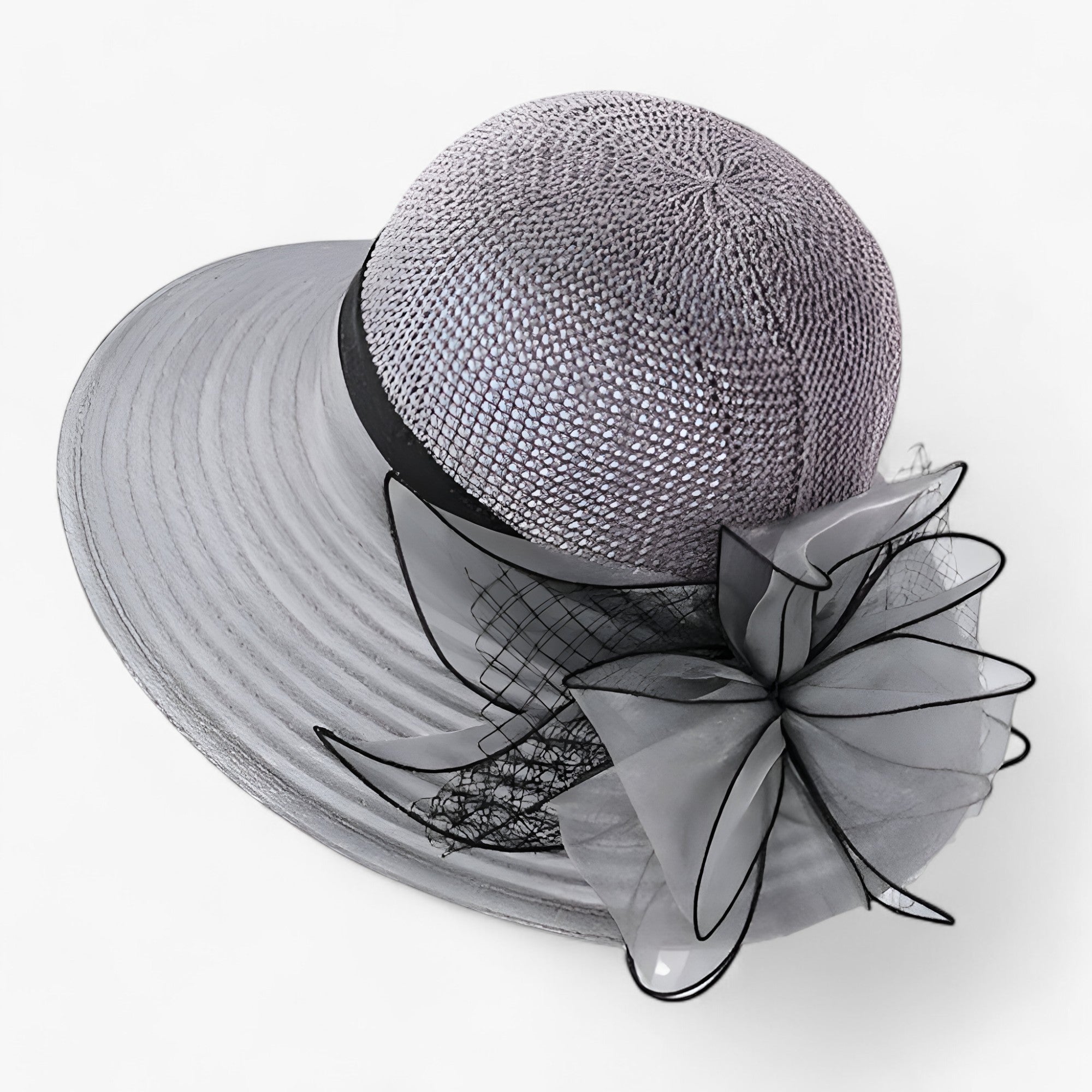 LUNA | Stilet damehat - Bred skygge for solbeskyttelse - Grå - women's fashion - {{ product_tags }