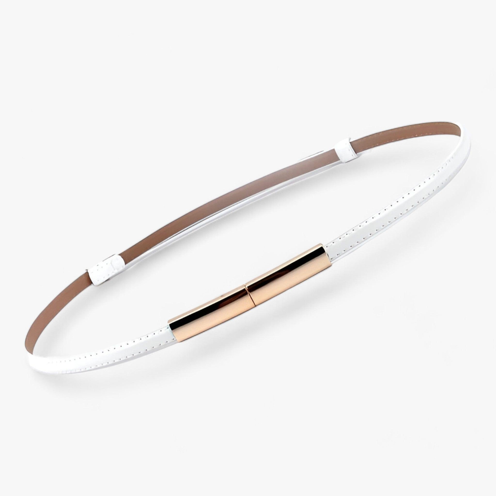 Dimitri | Justerbart Læderbælte - Hvid 95cm - men's fashion - {{ product_tags }