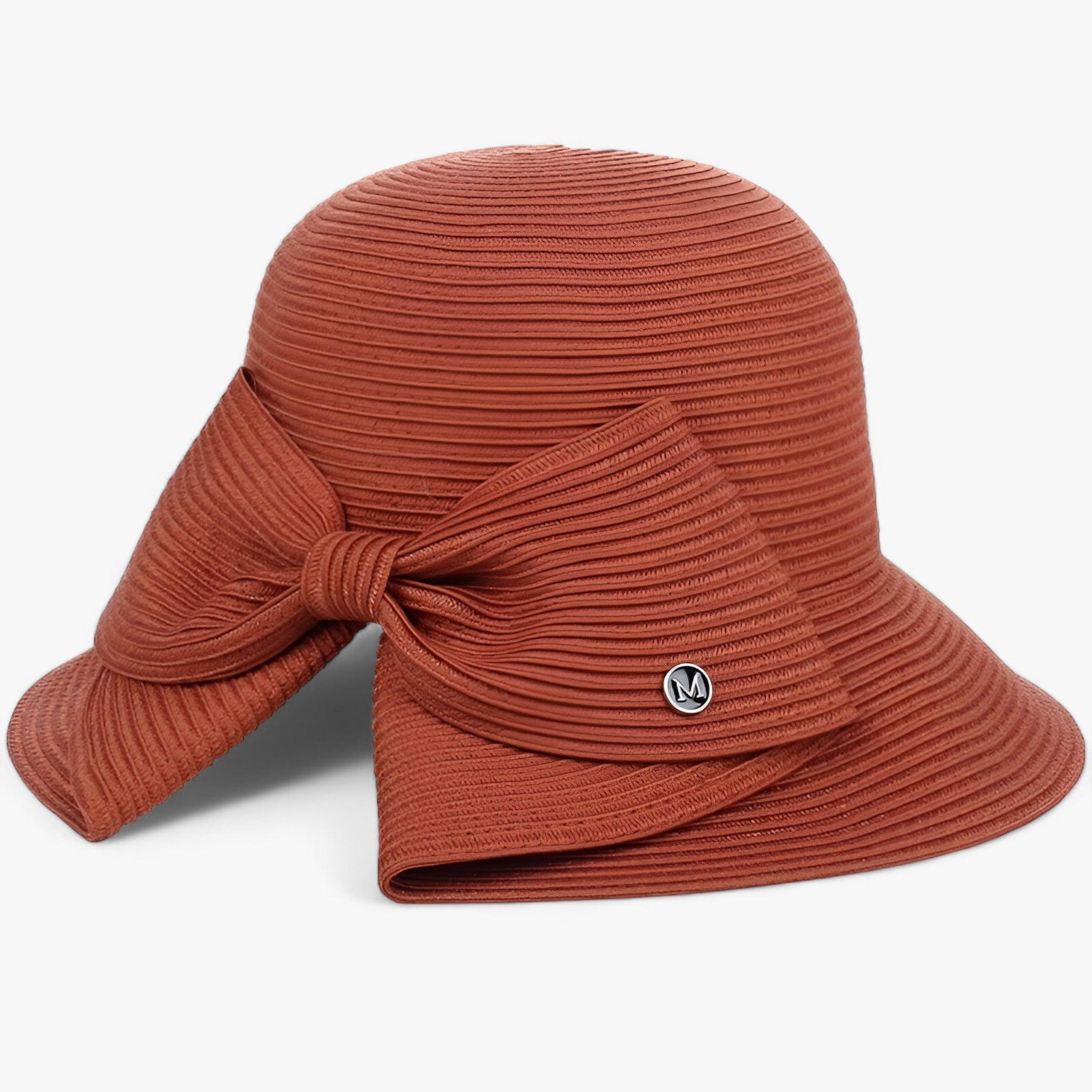 Serena | Anti-UV-solhat med bred skygge - stilfuld solbeskyttelse - Stenrød 56-58cm - women's fashion - {{ product_tags }