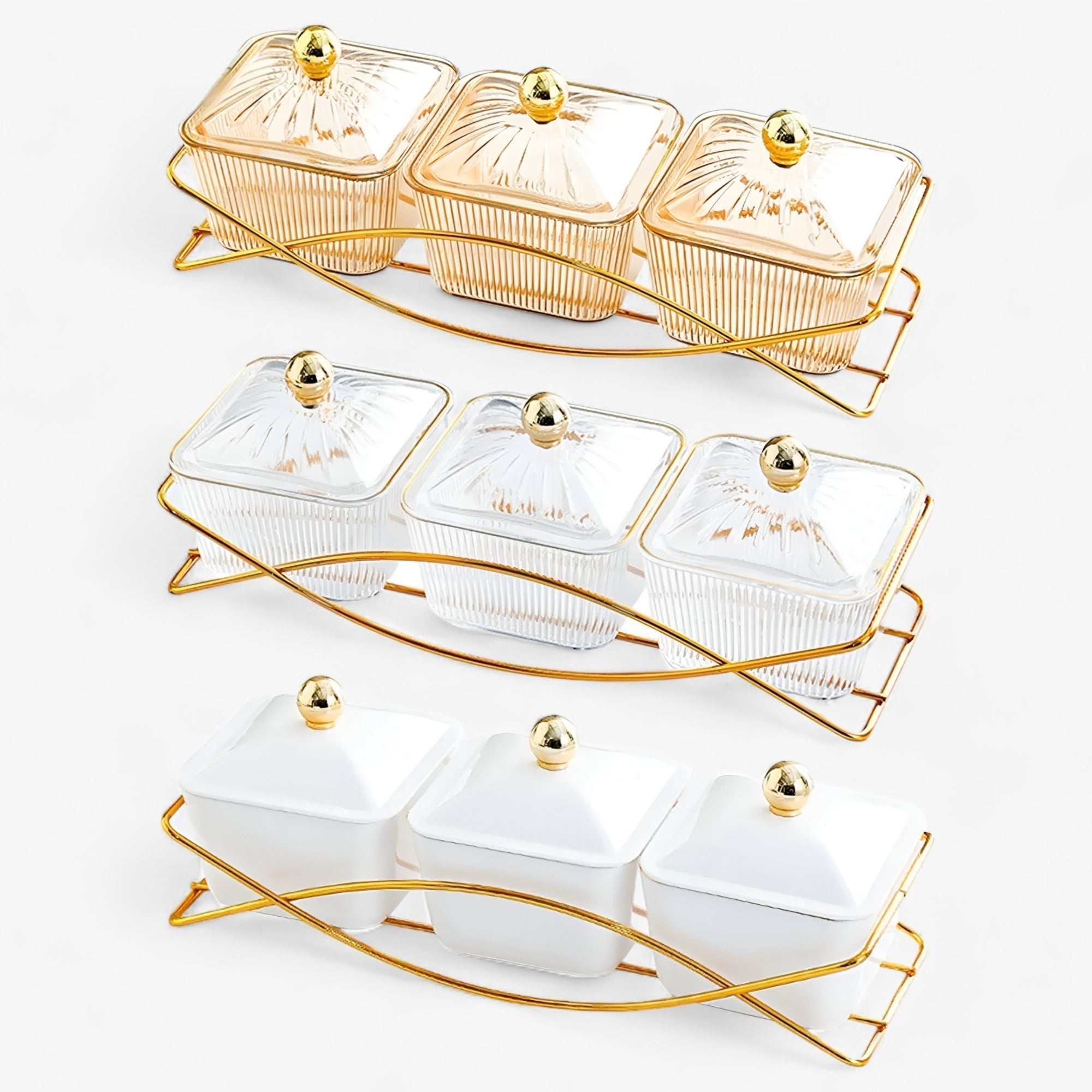 DIVINA | Desserttallerken med låg - Stilig opbevaring til desserter og snacks - - house & garden - {{ product_tags }