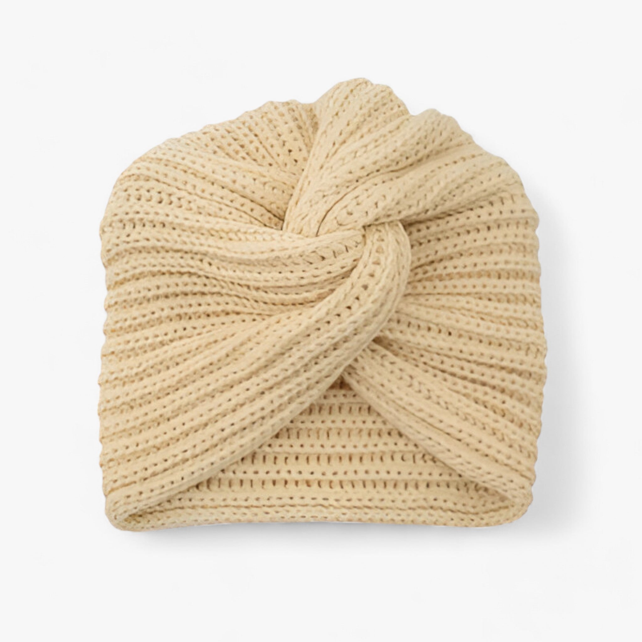 Sara | Strikket turban til kvinder - Elegant komfort i kashmir - Beige - women's fashion - {{ product_tags }