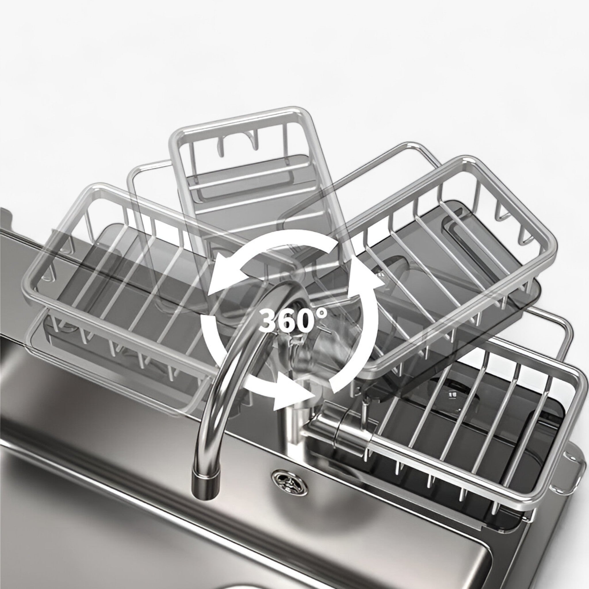 CLEANMATE - Rustfrit stål vasken afløb - Hold dit køkken organiseret - Sølv - house & garden - {{ product_tags }