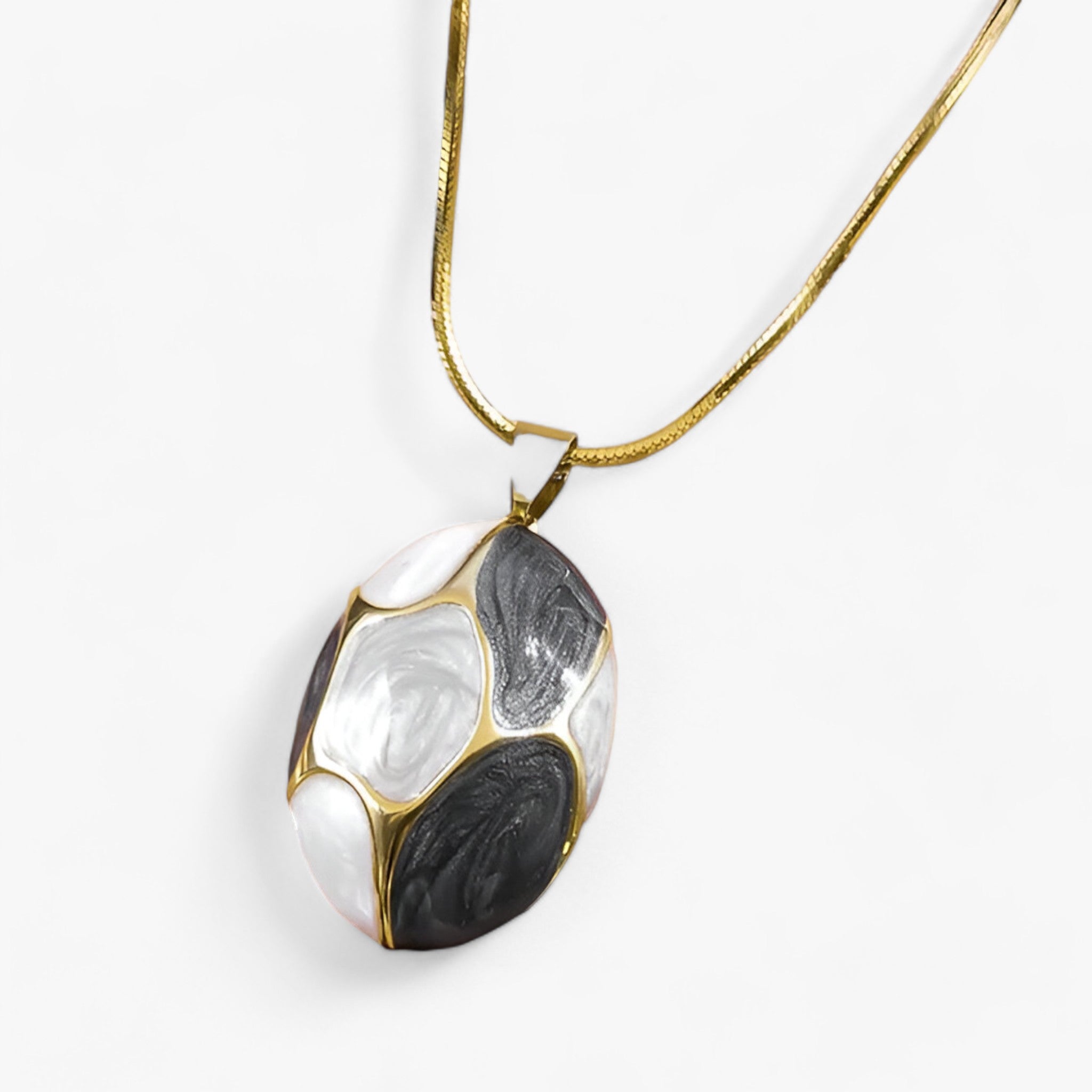AURORA | Modesmykkæde - Trendy charmophæng til alsidig brug - grå hvid sort - women's fashion - {{ product_tags }