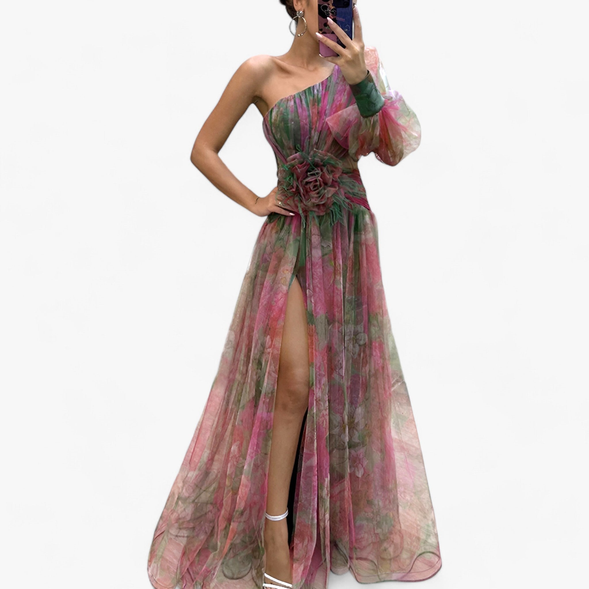ELINE | Langærmet kjole - Stilren elegance til enhver lejlighed - Rød - women's fashion - {{ product_tags }