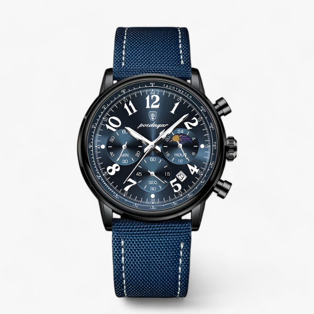 POEDAGAR | Luksuriøs Militær-Sportur - Vandtæt & Luminøs - Sort Blå - watches - {{ product_tags }