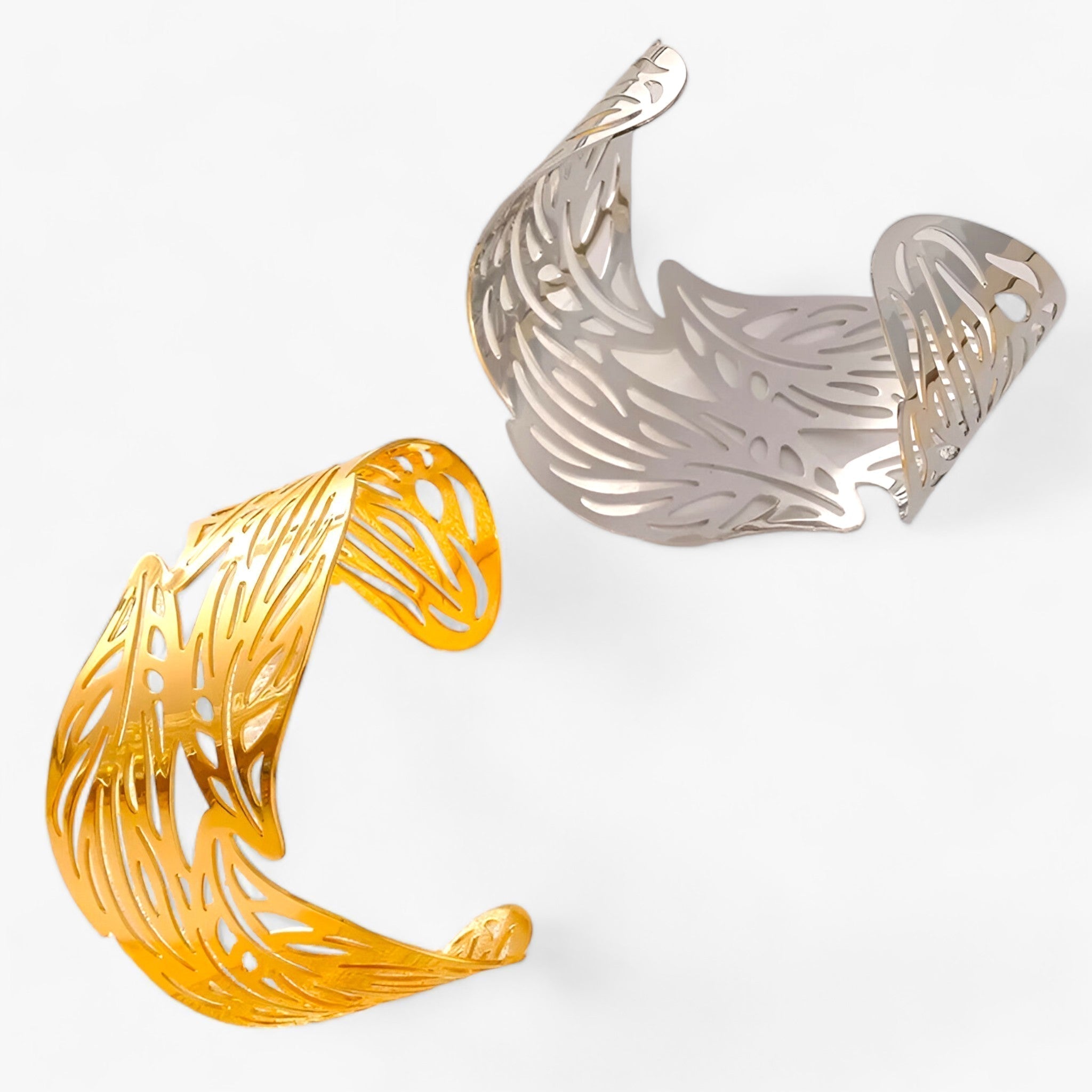 CELESTE | Armbånd i rustfrit stål med bladmønster - Giver din hverdag elegance - - women's fashion - {{ product_tags }