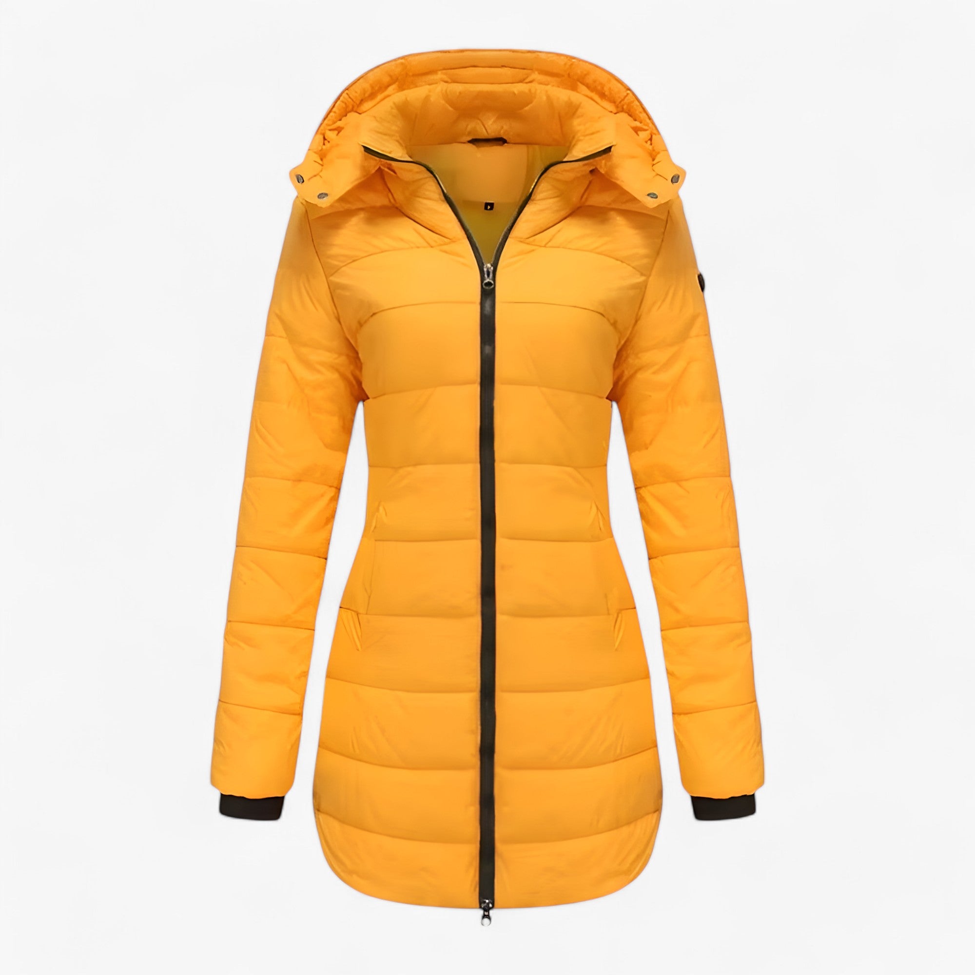 Elena | Lang Parka med Hætte - Ekstremt Varm Vinterjakke - Gul - winter - {{ product_tags }